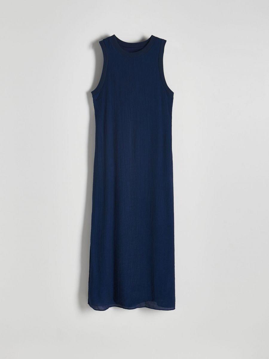 Navy Dress With A High Viscose Content, Navy, large image number 8