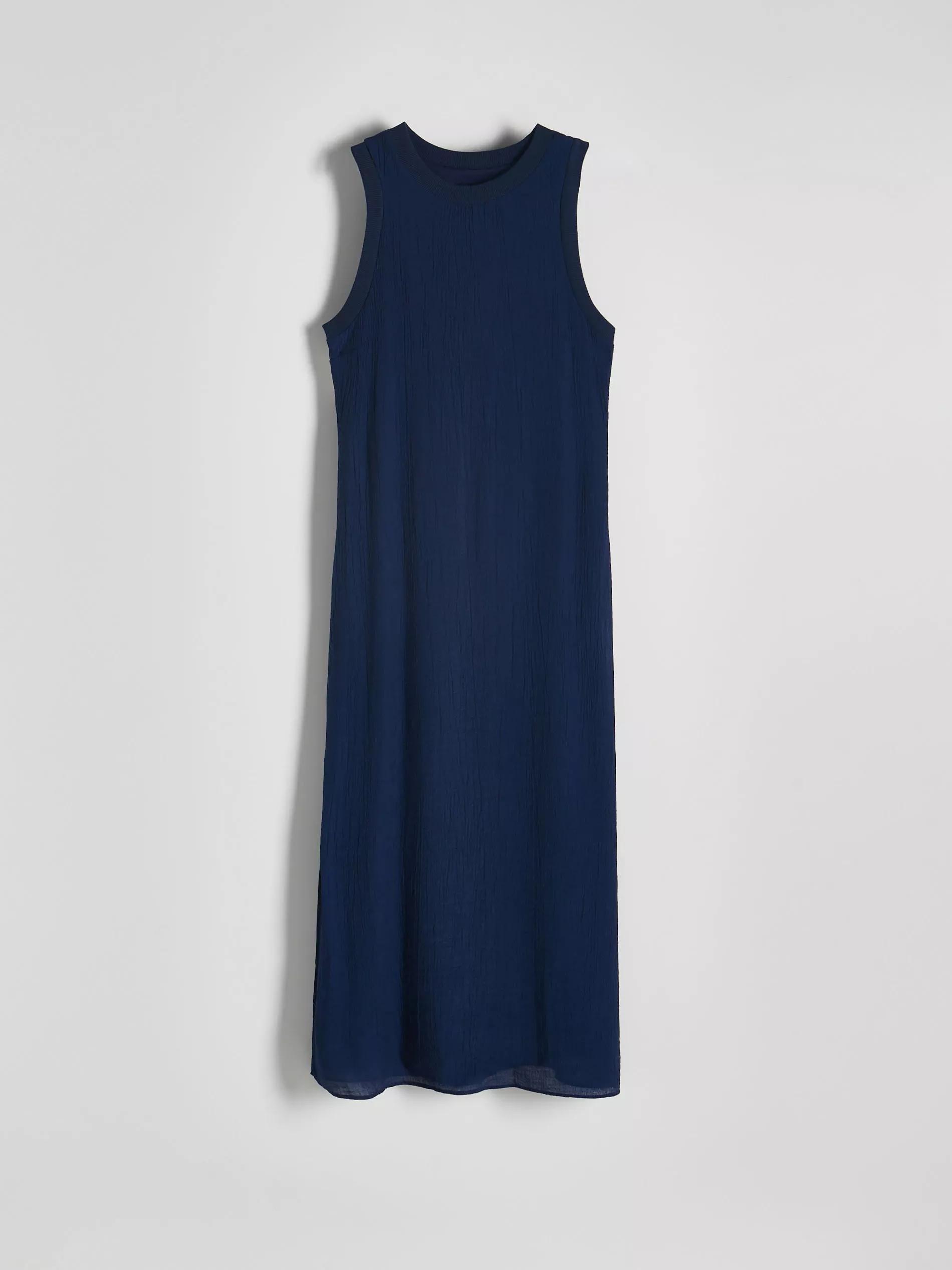 Navy Dress With A High Viscose Content, Navy, large image number 10