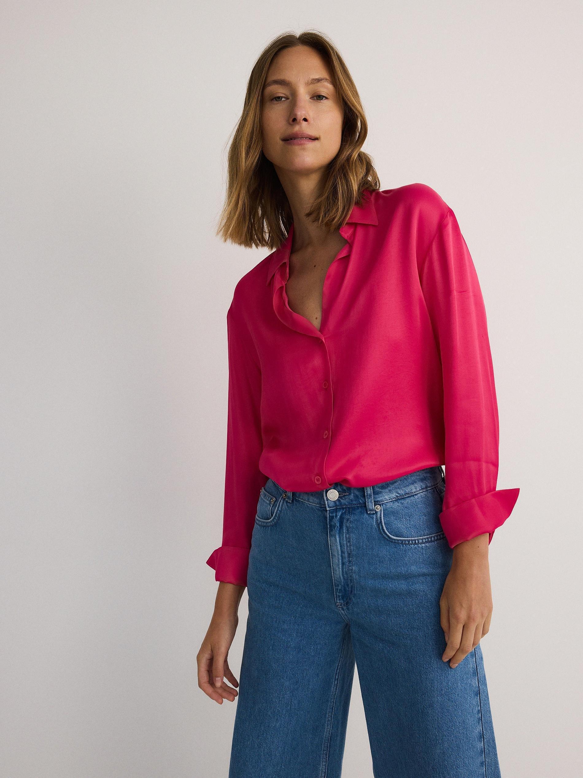 Pink V-Neck Shirt, , large image number 1
