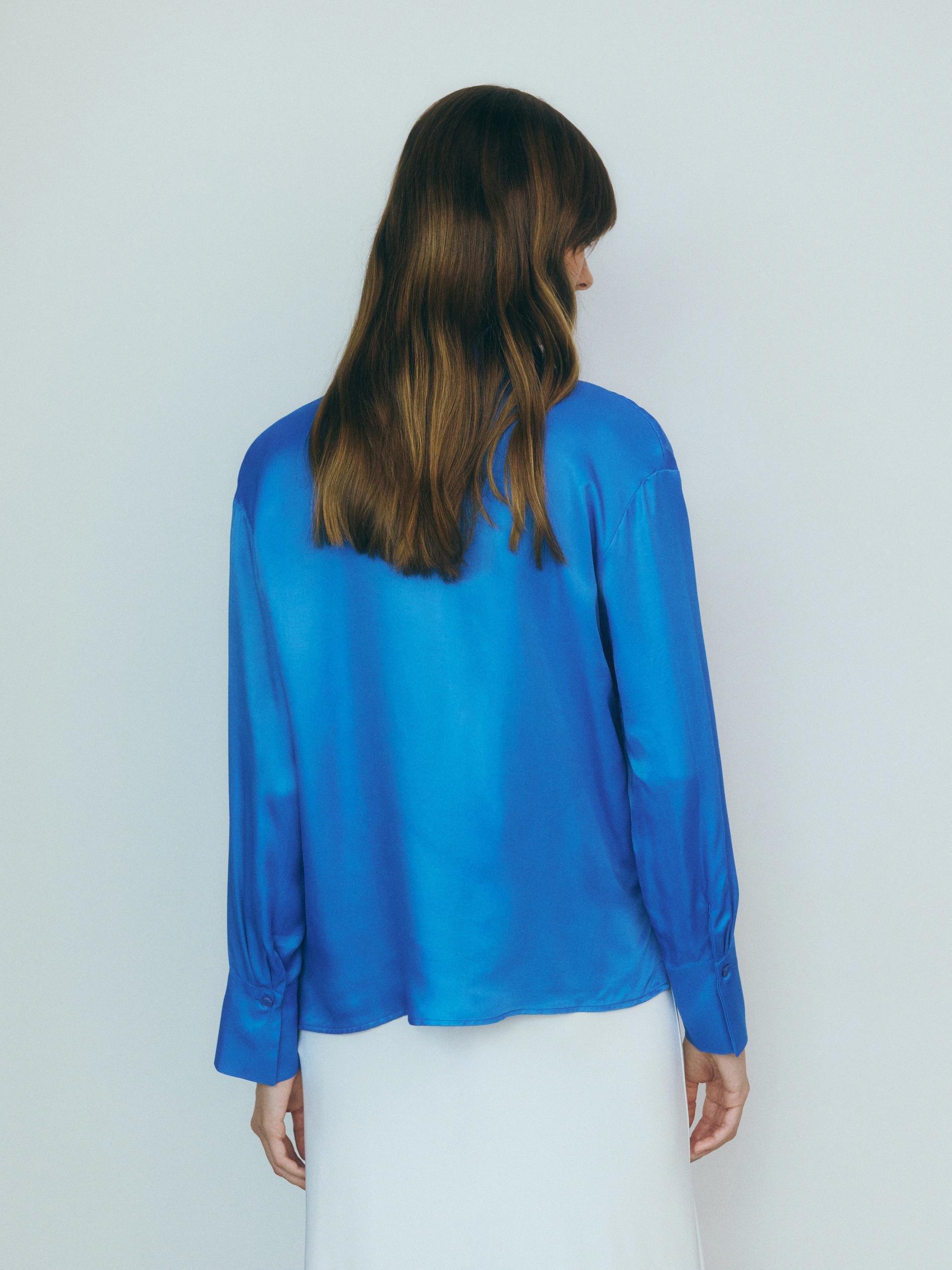Blue V-Neck Shirt, , large image number 7