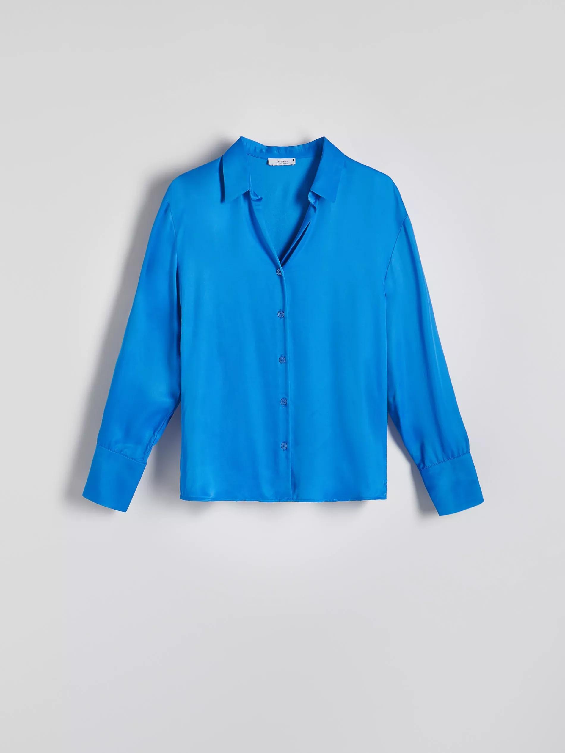 Blue V-Neck Shirt, , large image number 9