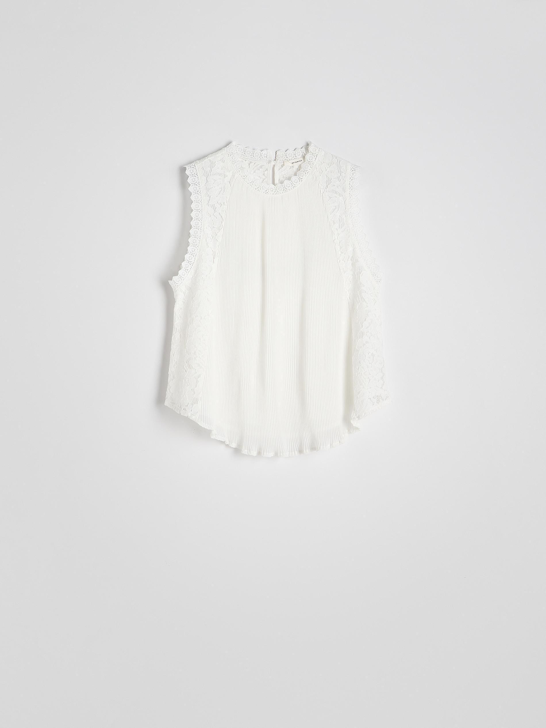 White Blouse With Crochet Lining, , large image number 0