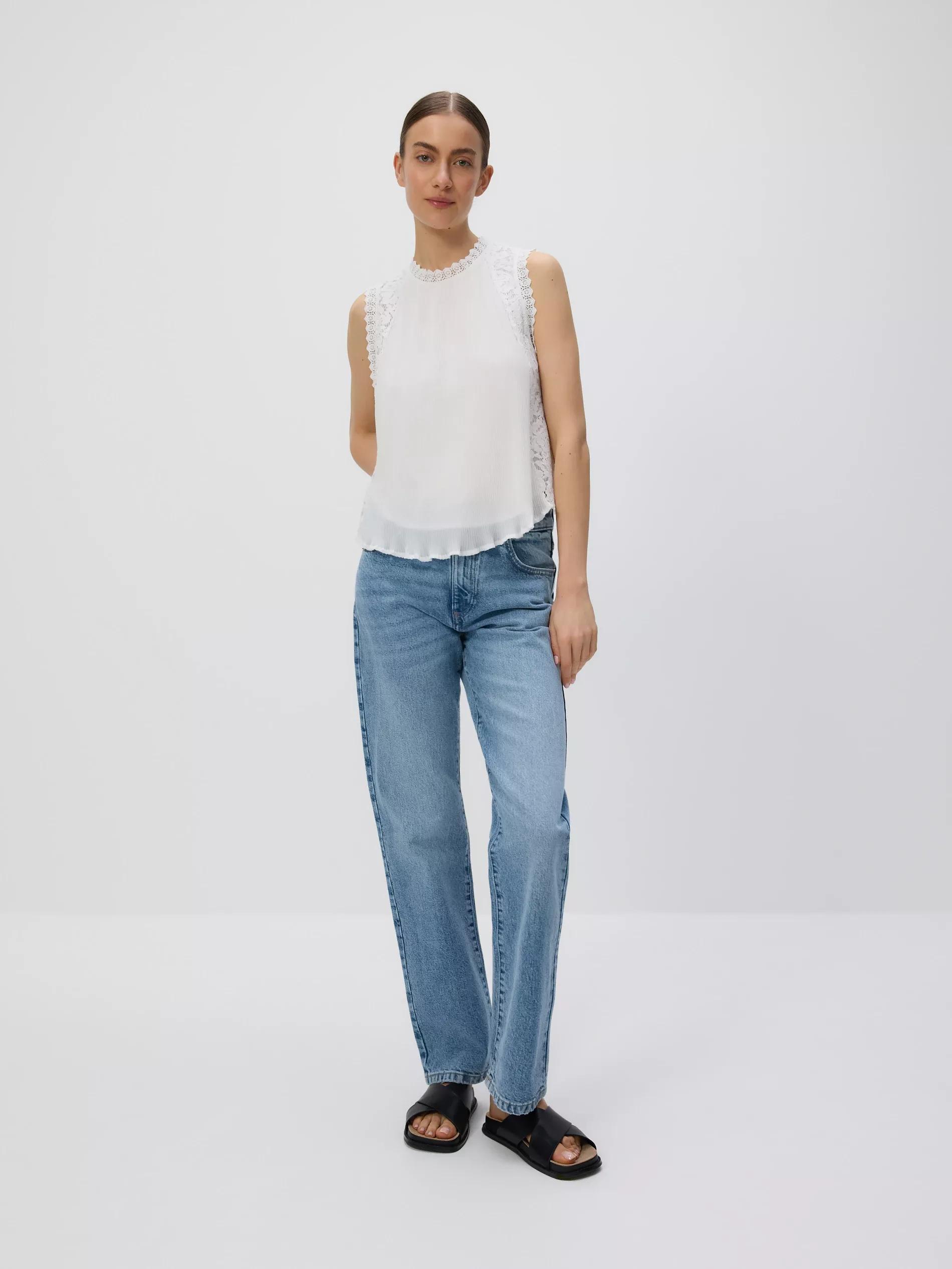 White Blouse With Crochet Lining, , large image number 3