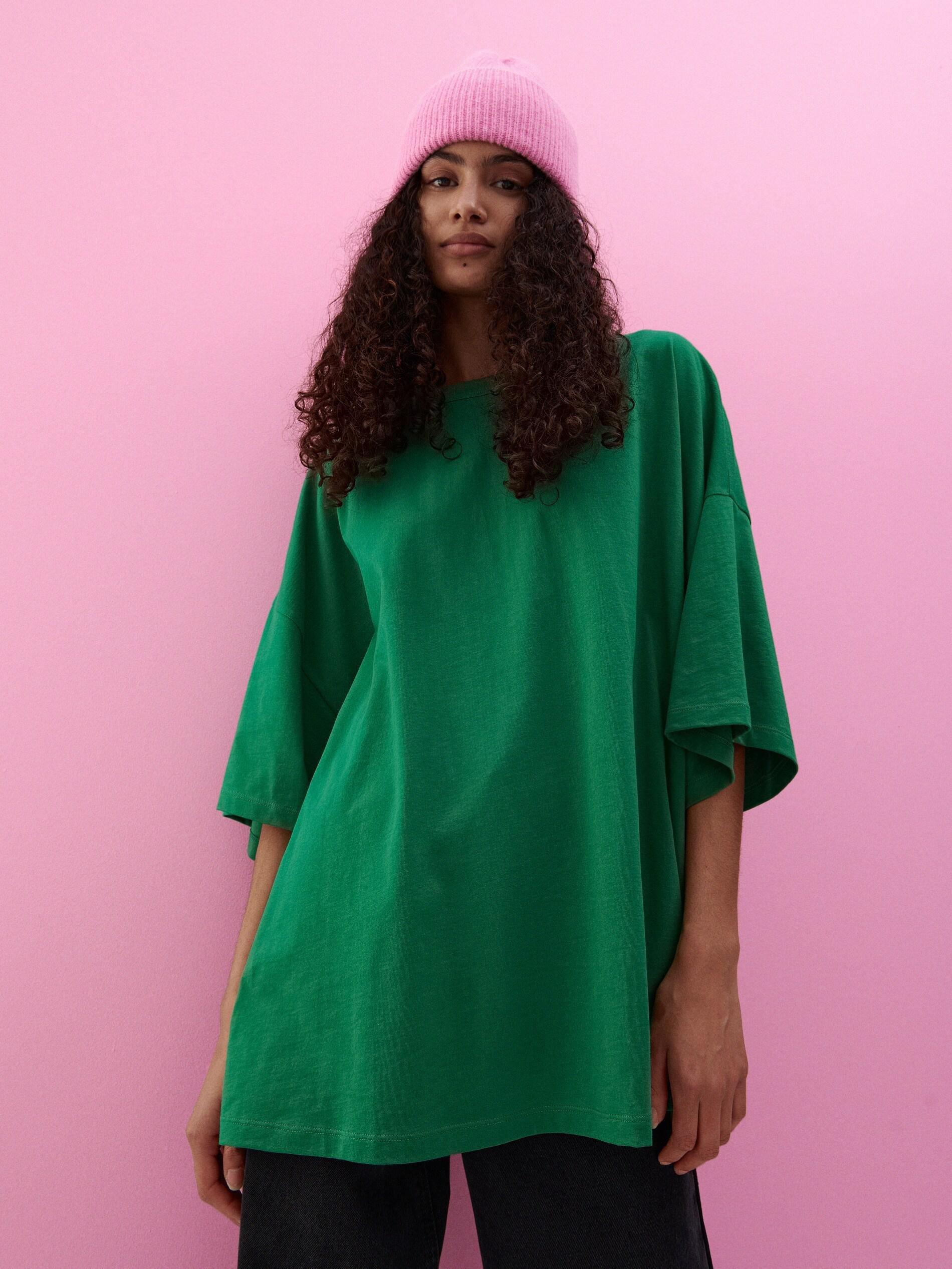 تي شيرت أخضر طازج كبير الحجم ، نسائي, , large image number 6