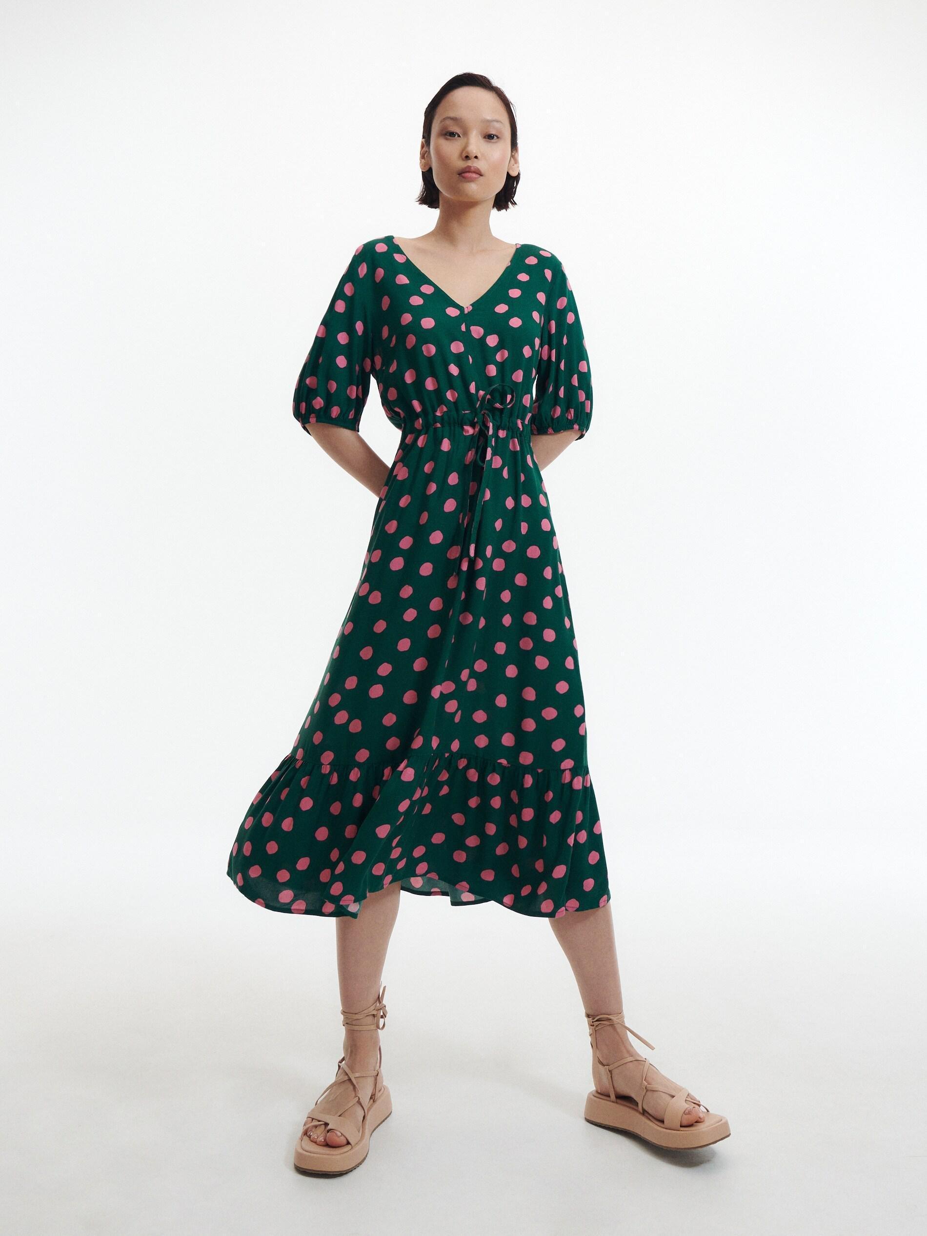 Dark green polka outlet dot dress