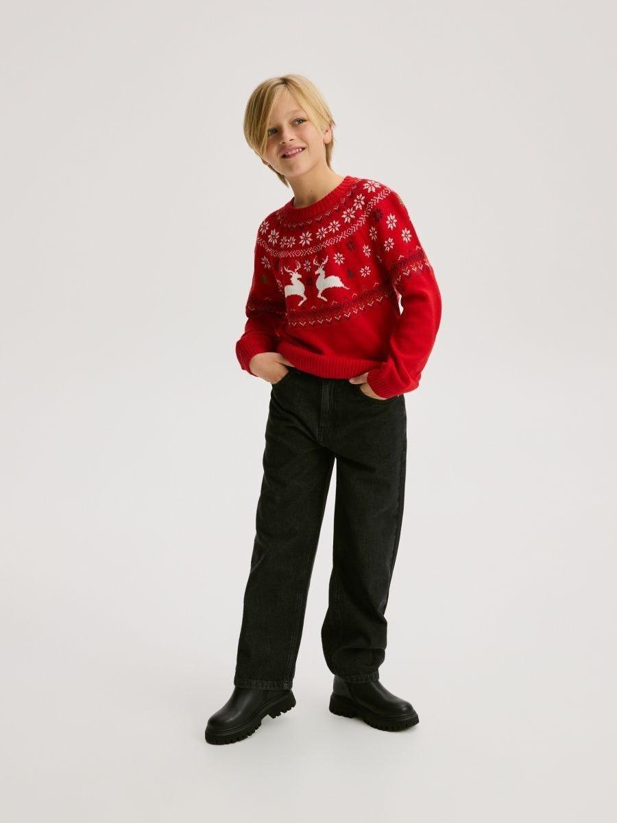 Black Jeans Trousers, Kids Boys, Black, medium