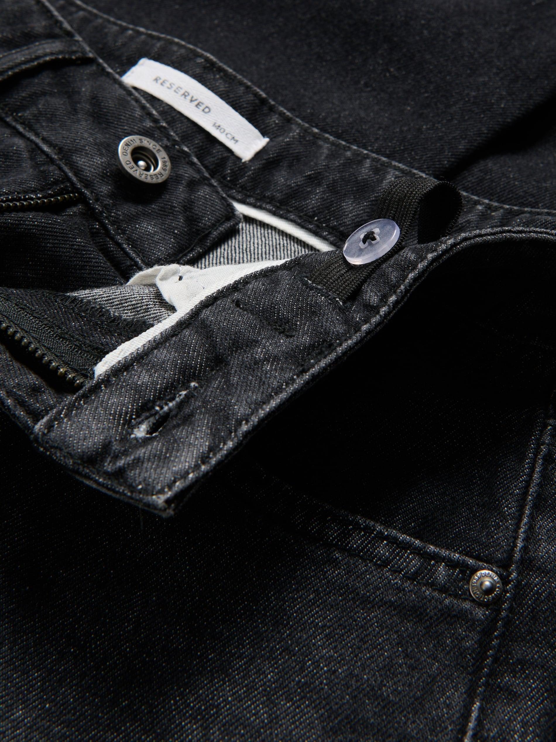 Black Relaxed Fit Jeans, Black, medium