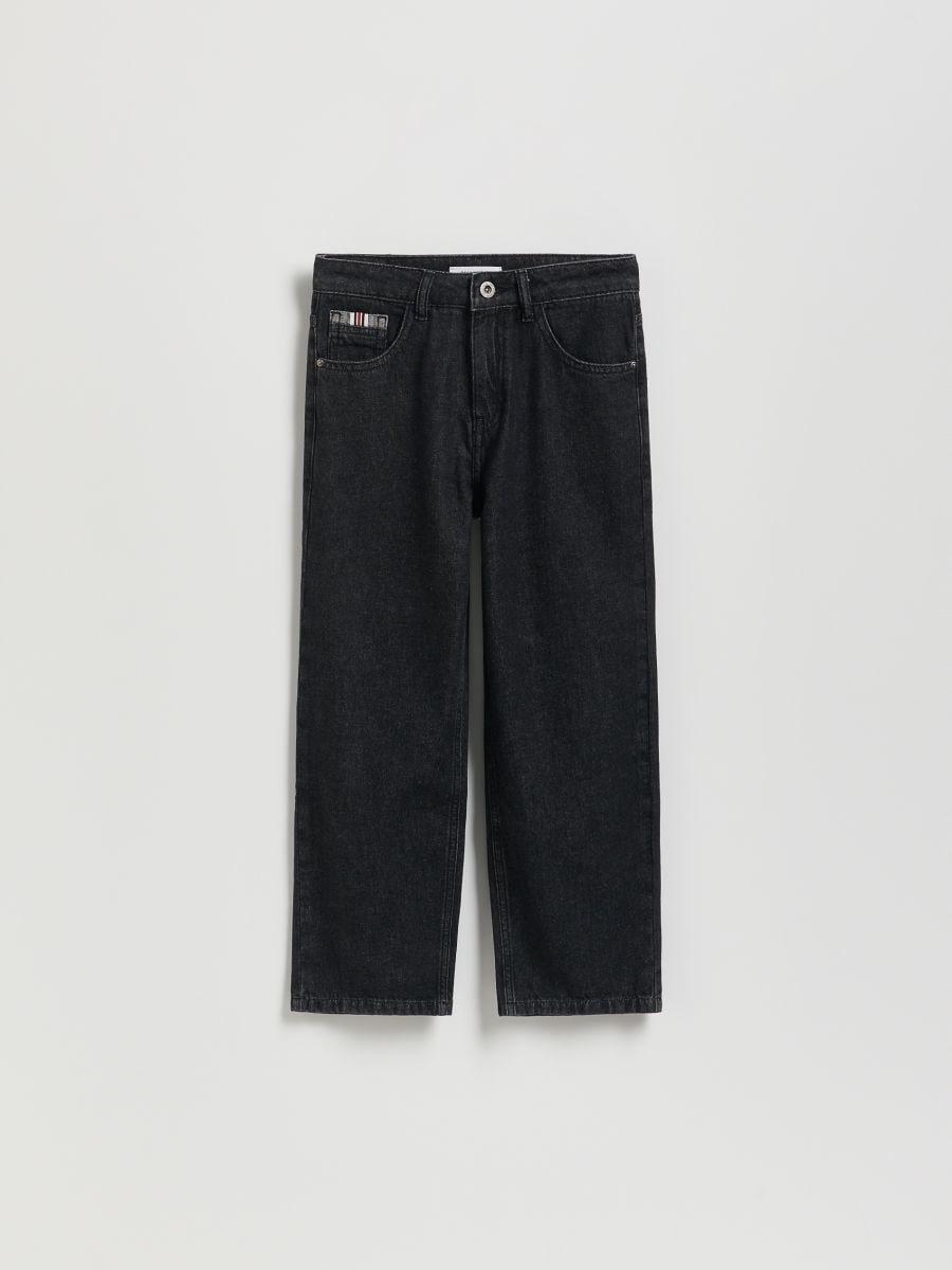 Black Jeans Trousers, Kids Boys, Black, large image number 2