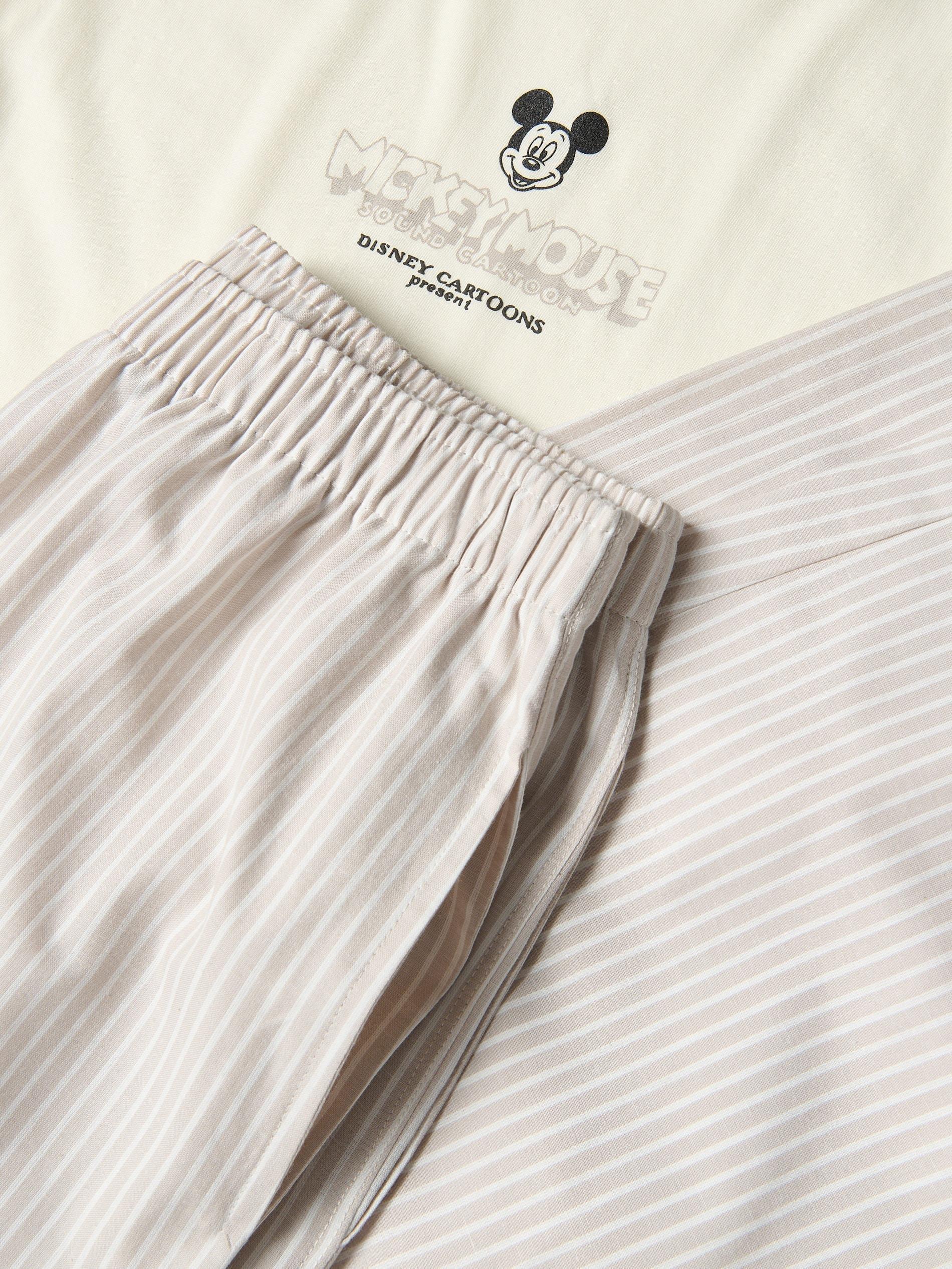 Beige Mickey Mouse Two Piece Pyjama Set, Beige, large image number 5