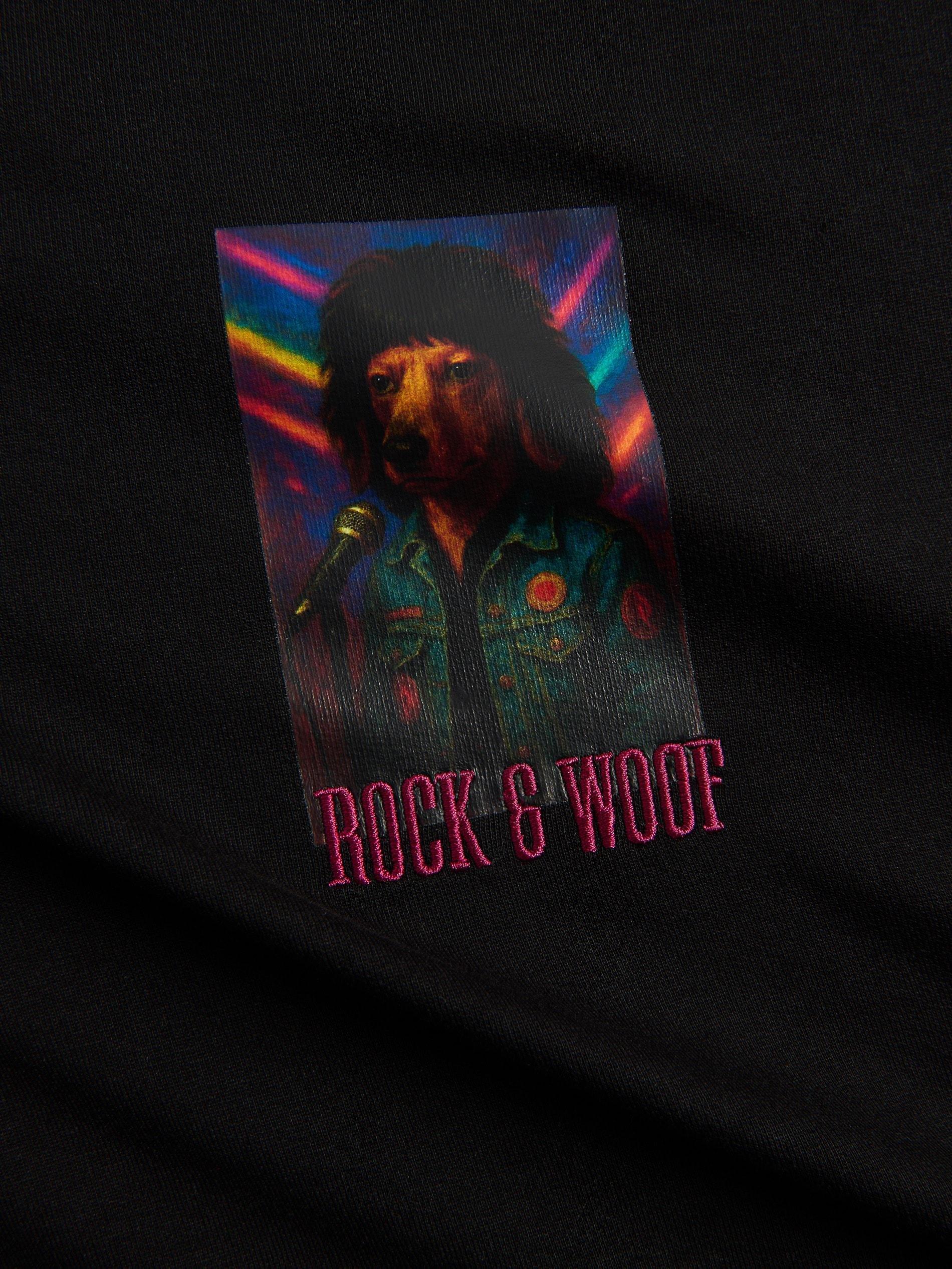 Black Comfort Fit T-Shirt With Print, Black, medium