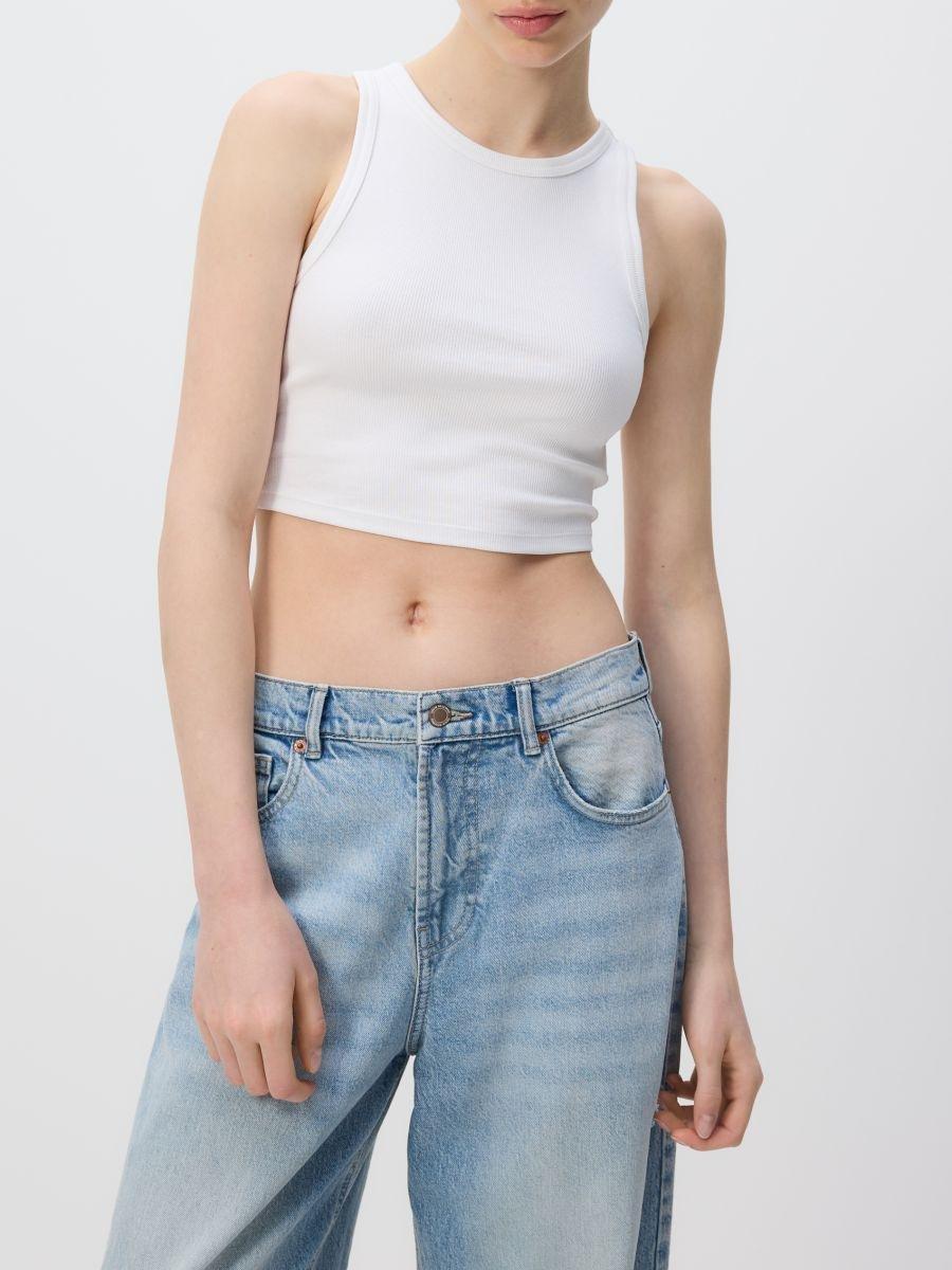 LADIES` SINGLE T, White, medium