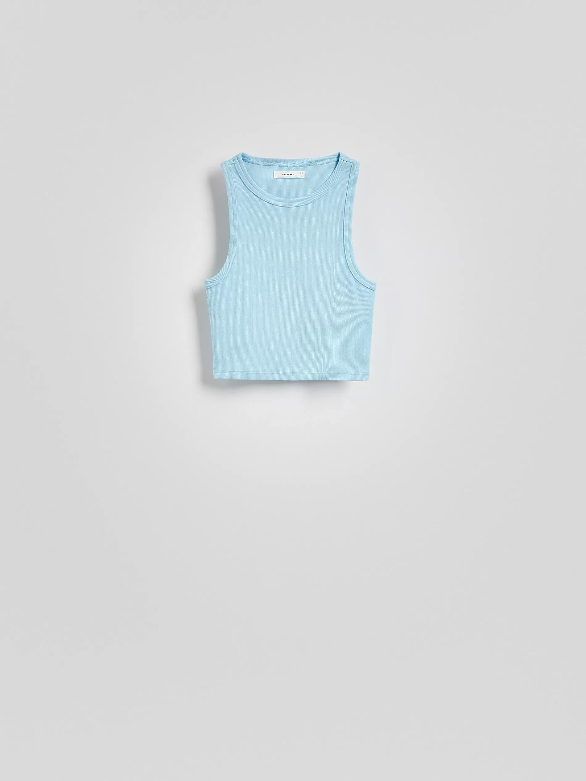 Turquoise Cotton Top, Turquoise, large image number 3