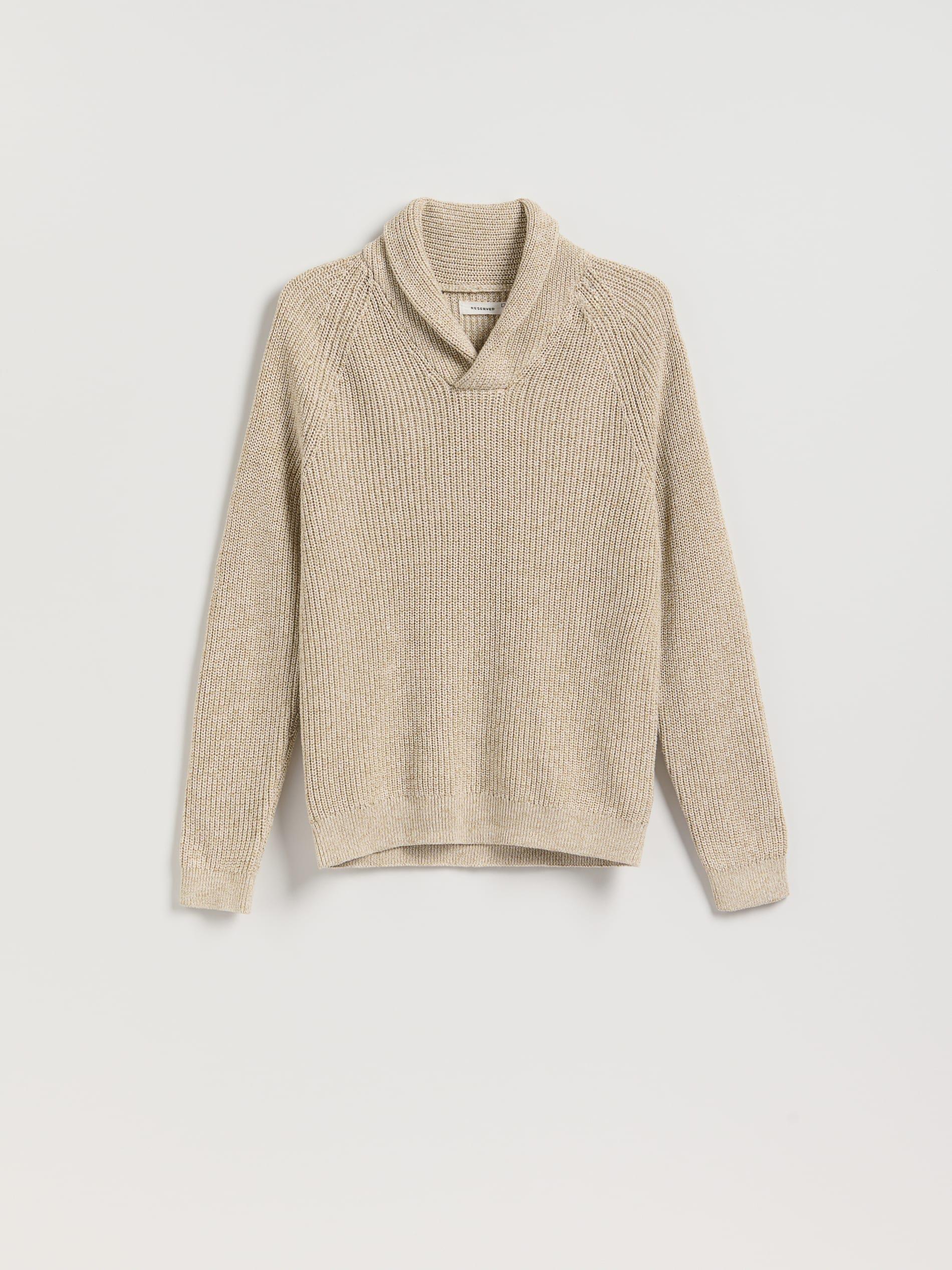 Beige V Neck Jumper, Beige, large image number 4