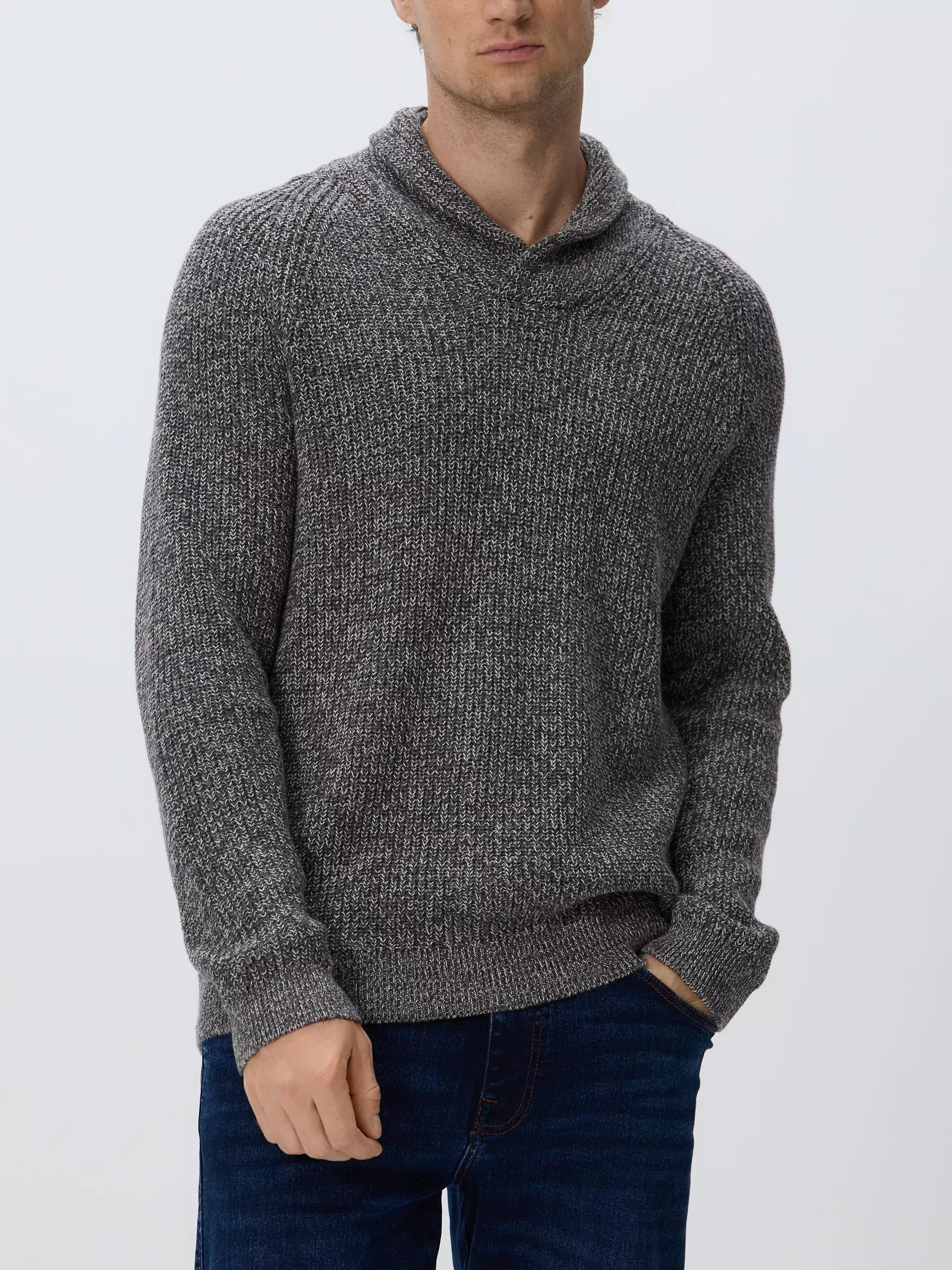 Grey V Neck Jumper, Grey, medium