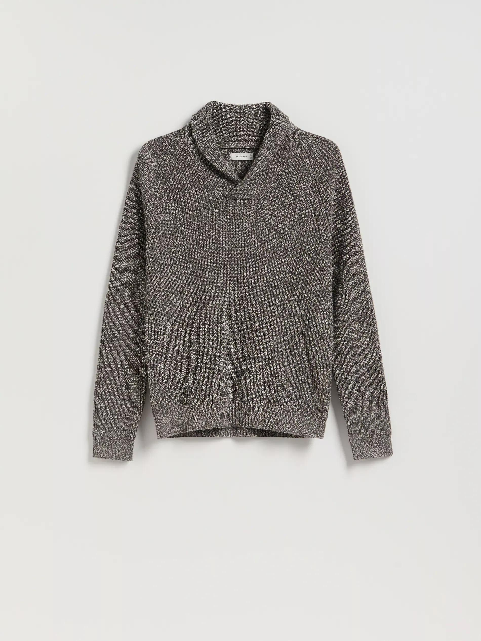 Grey V Neck Jumper, Grey, large image number 4