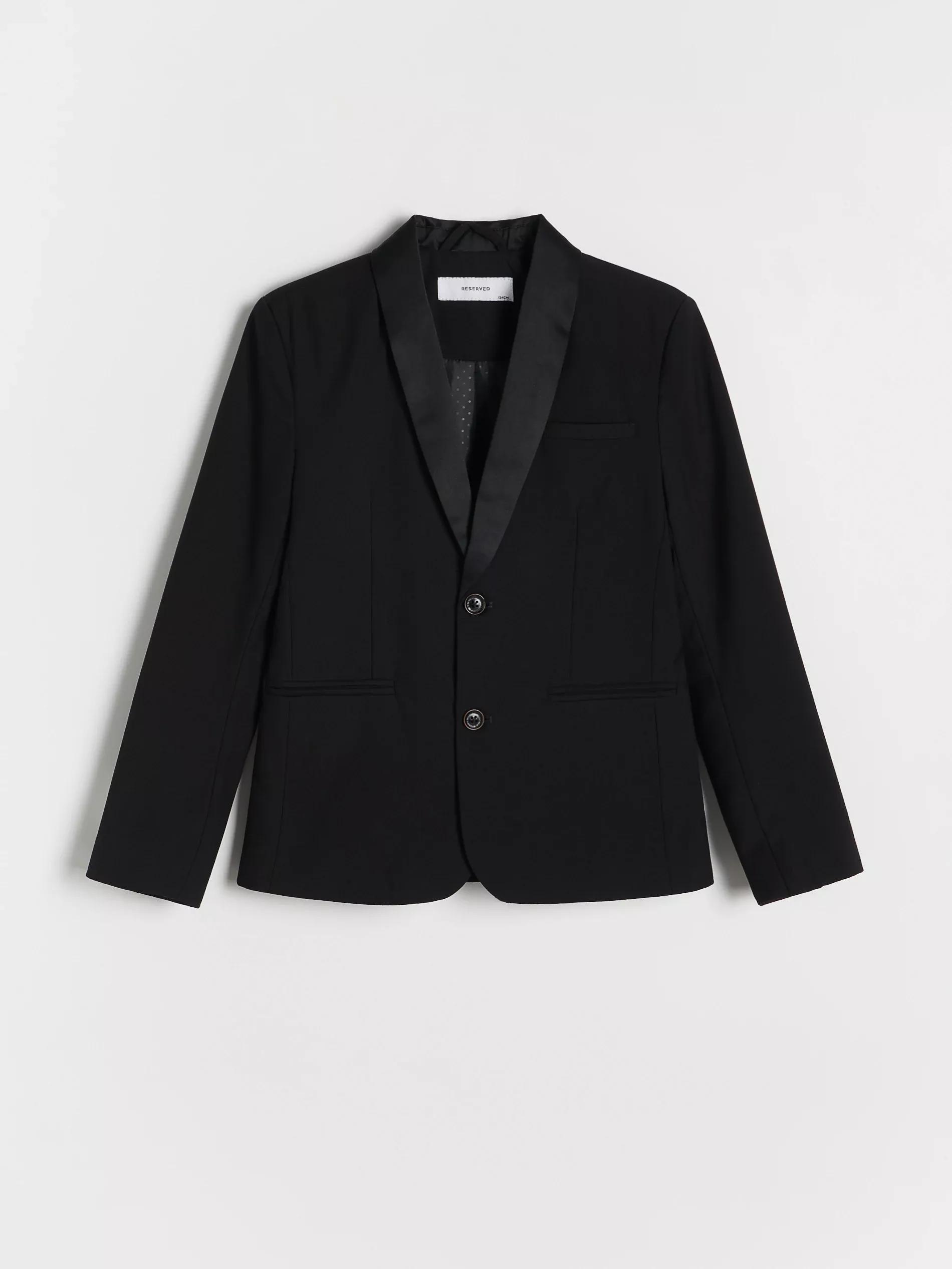 Black Viscose Blend Blazer, , large image number 0