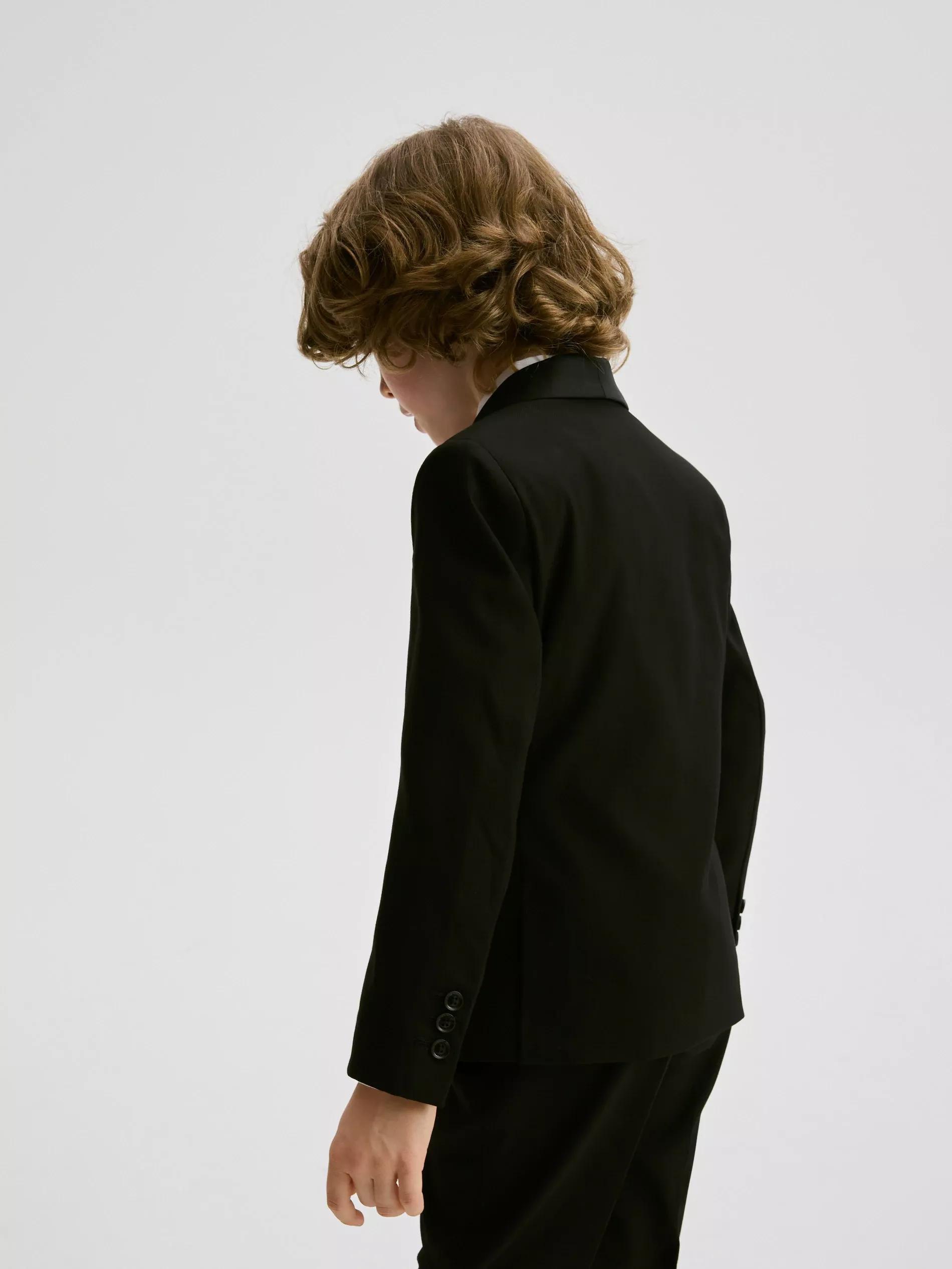 Black Viscose Blend Blazer, , large image number 5