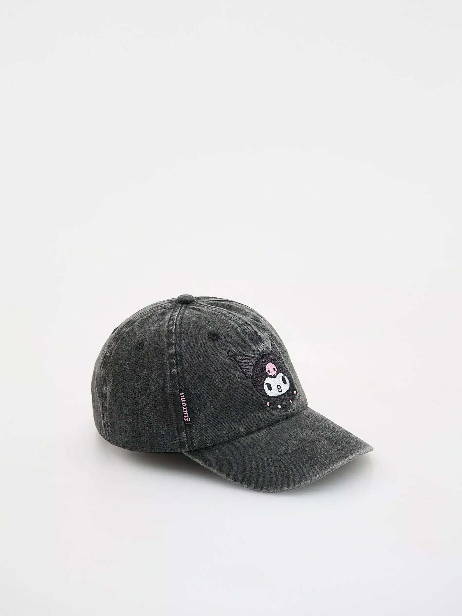 Black Peaked Cap, Kids Girl, , medium
