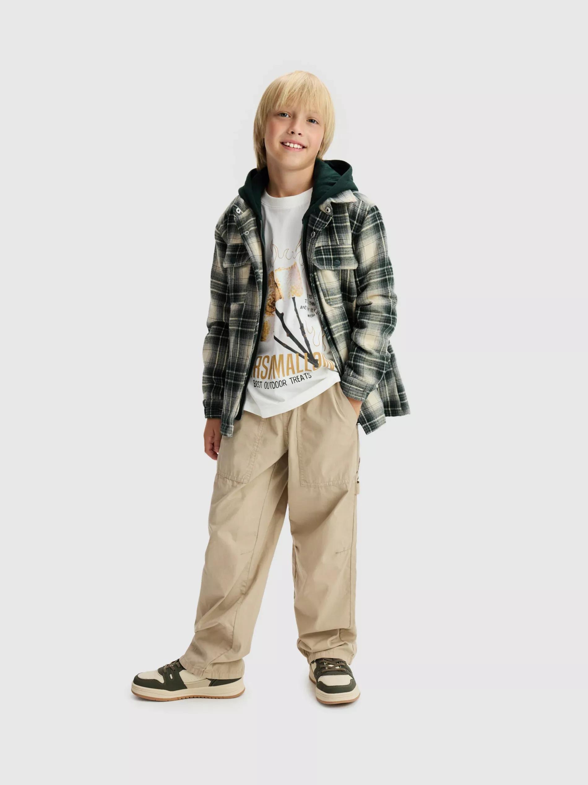 CREAM Cotton T-shirt with print, Ivory, large image number 2