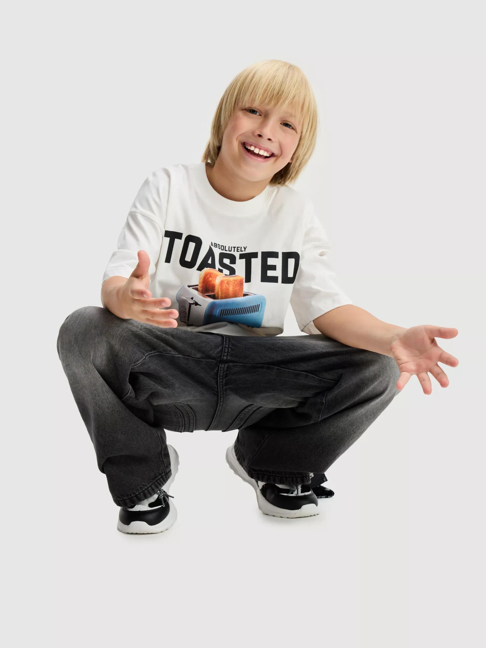 PASTEL PINK Cotton T-shirt with print, Pink, large image number 3