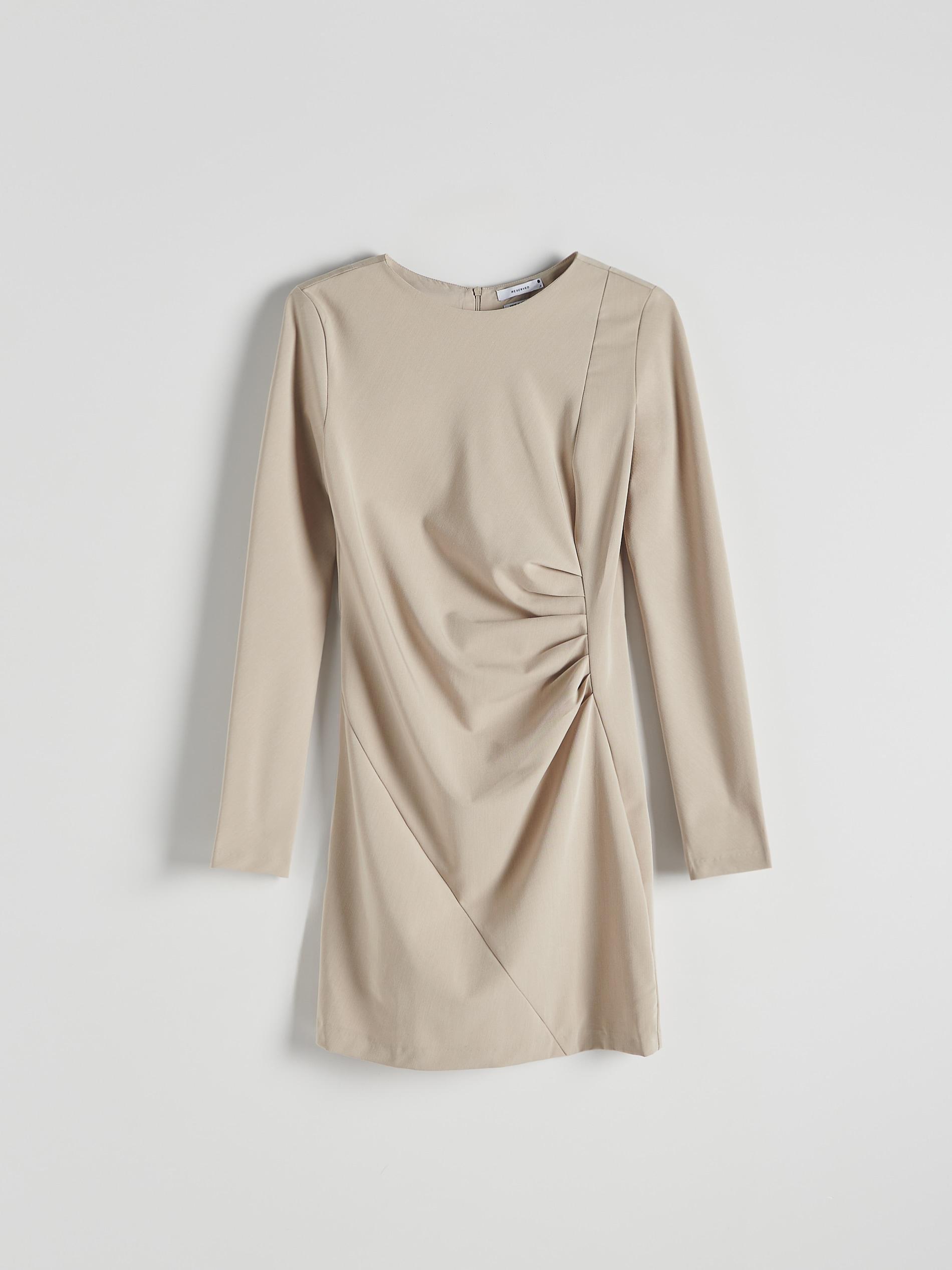 Beige Mini Dress, Beige, large image number 4