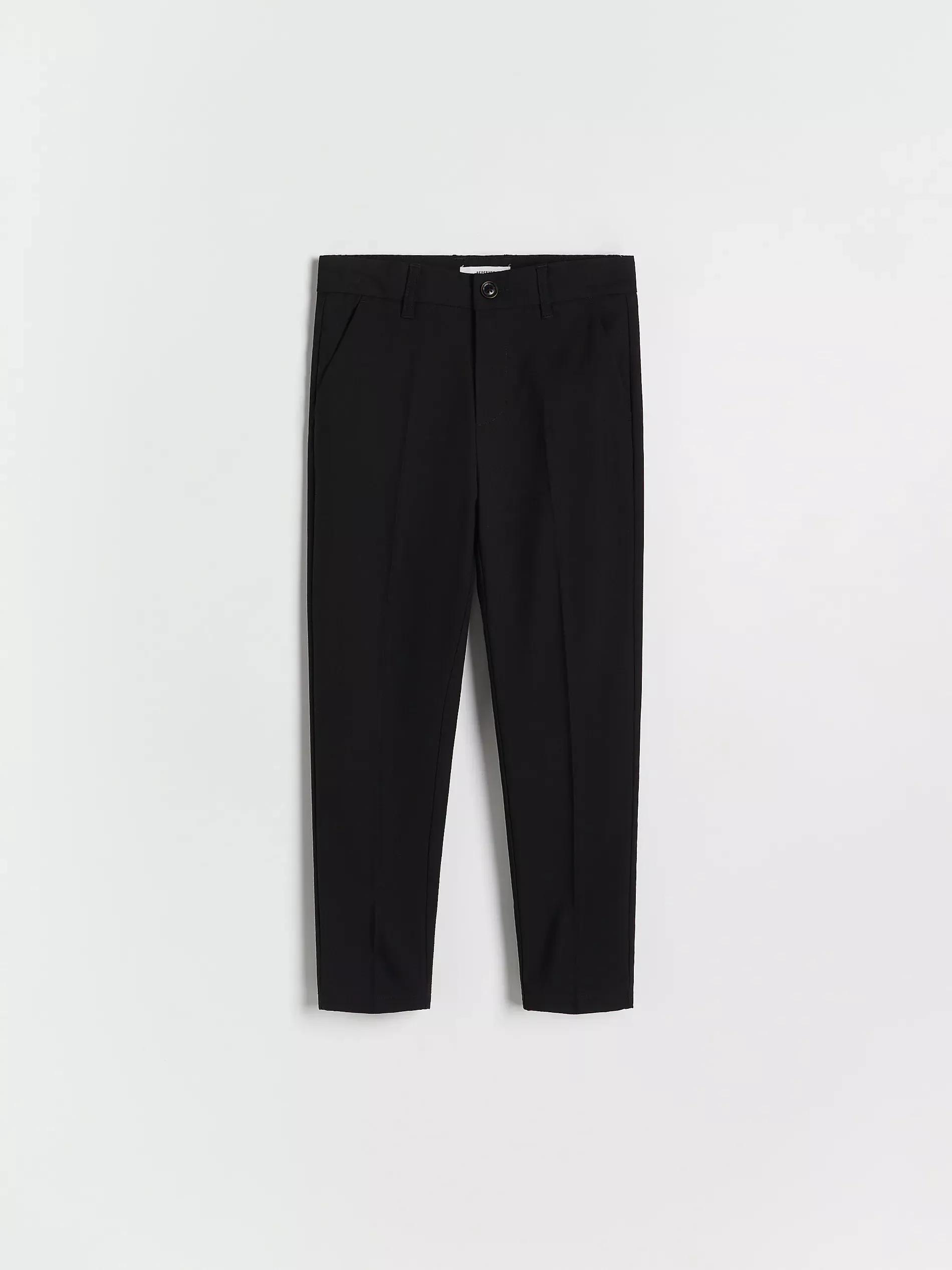 Black Elegant Slim Trousers, , large image number 1