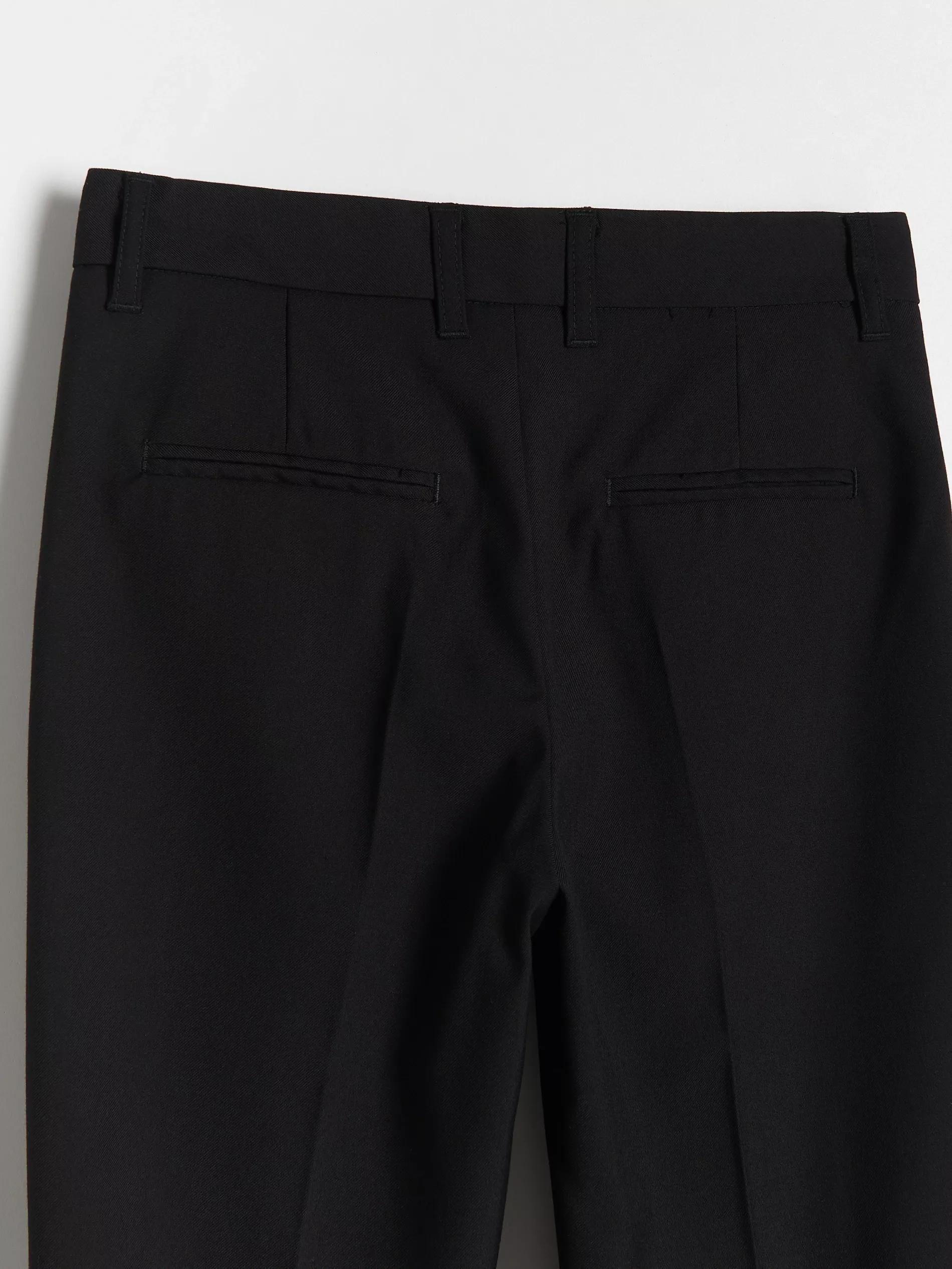 Black Elegant Slim Trousers, , large image number 2