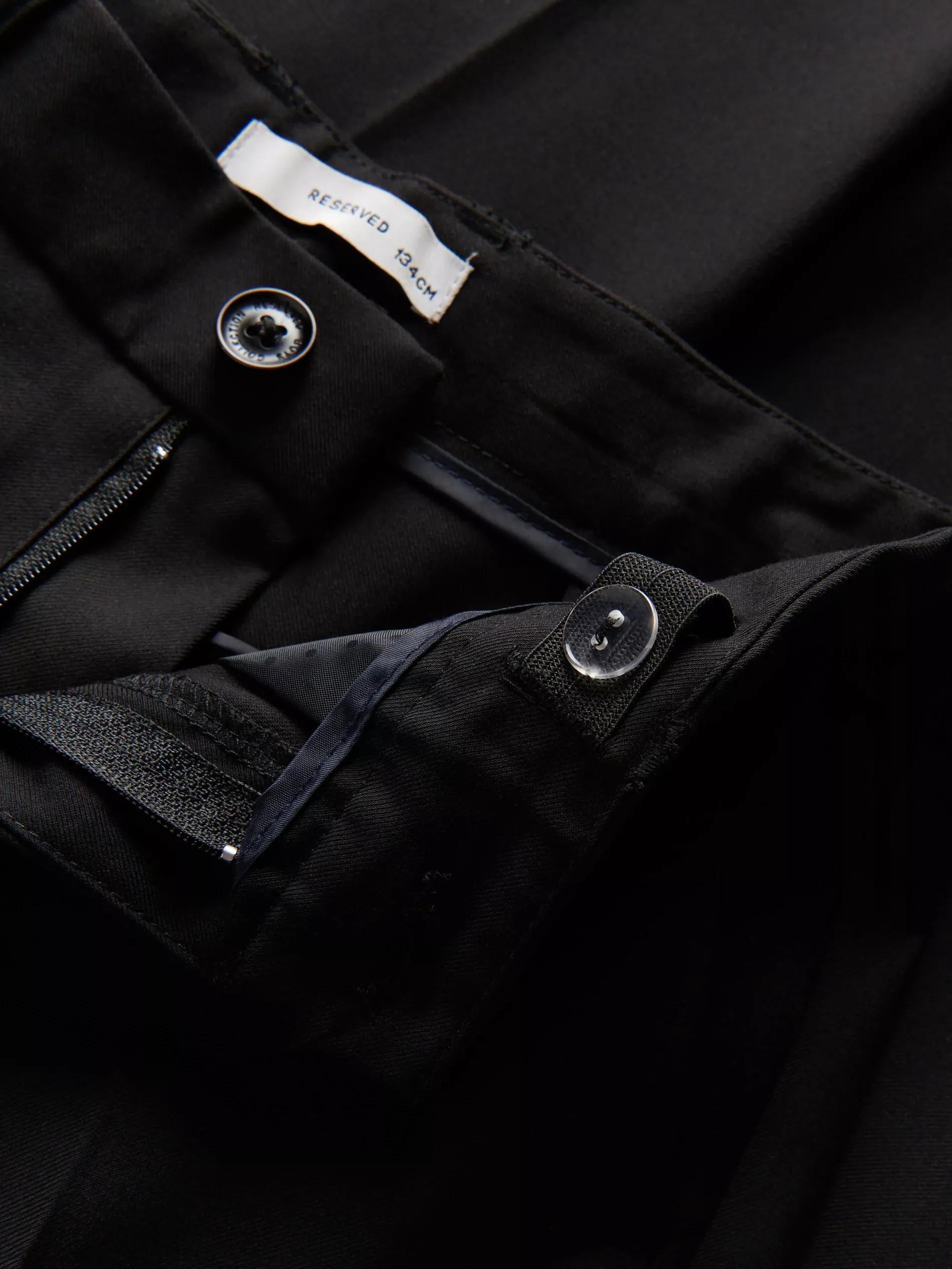 Black Elegant Slim Trousers, , large image number 3