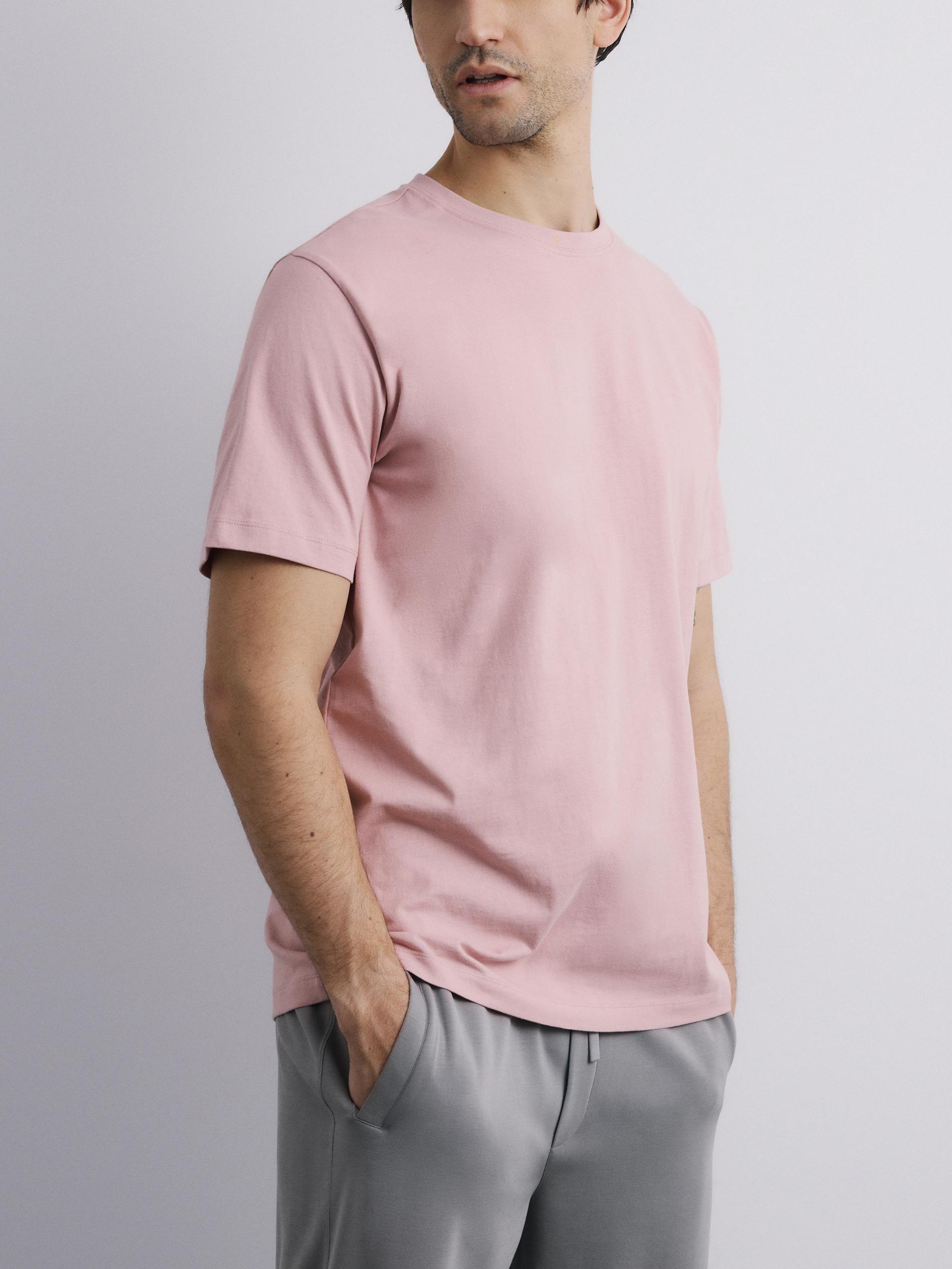 Pink Regular Fit Cotton T-Shirt, Purple, large image number 1