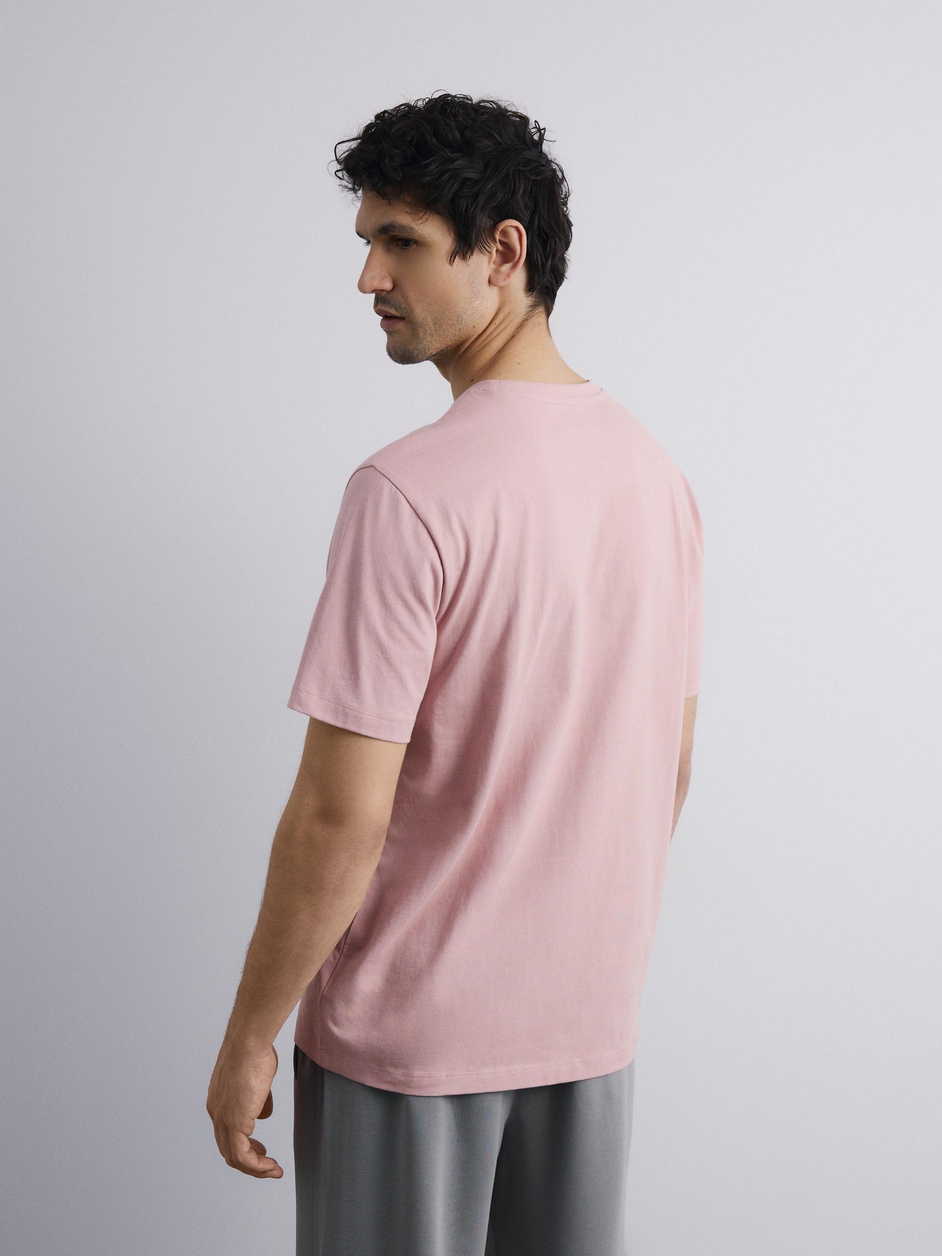 Pink Regular Fit Cotton T-Shirt, Purple, large image number 3