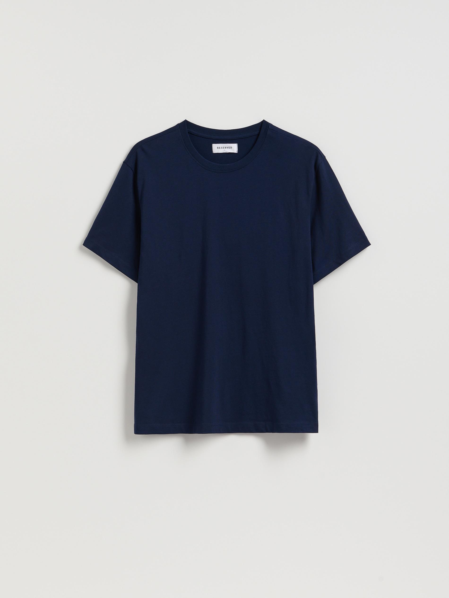 Navy Regular Fit Cotton T-Shirt, Navy, large image number 4