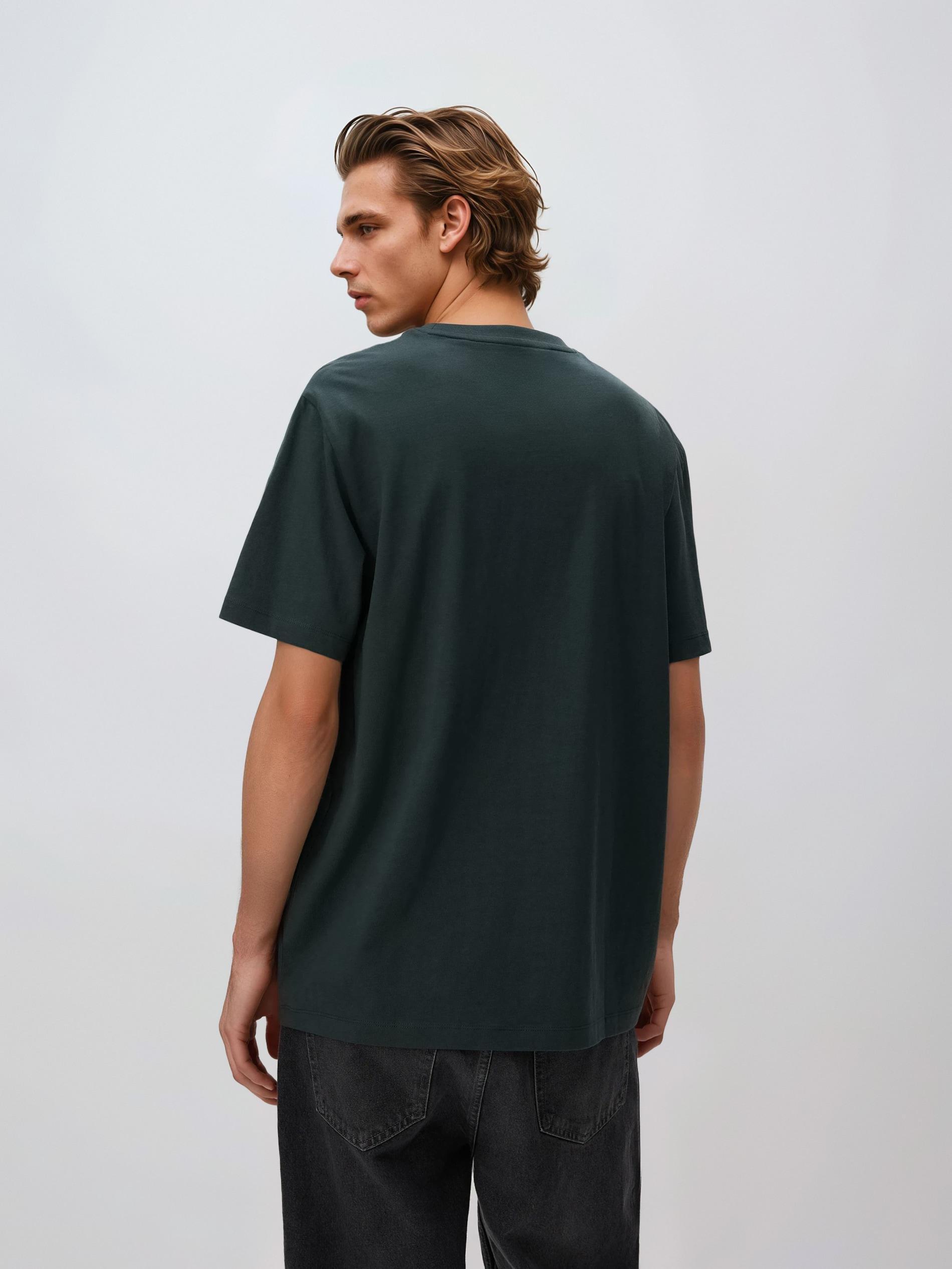 Green Regular Fit Cotton T-Shirt, Green, large image number 3