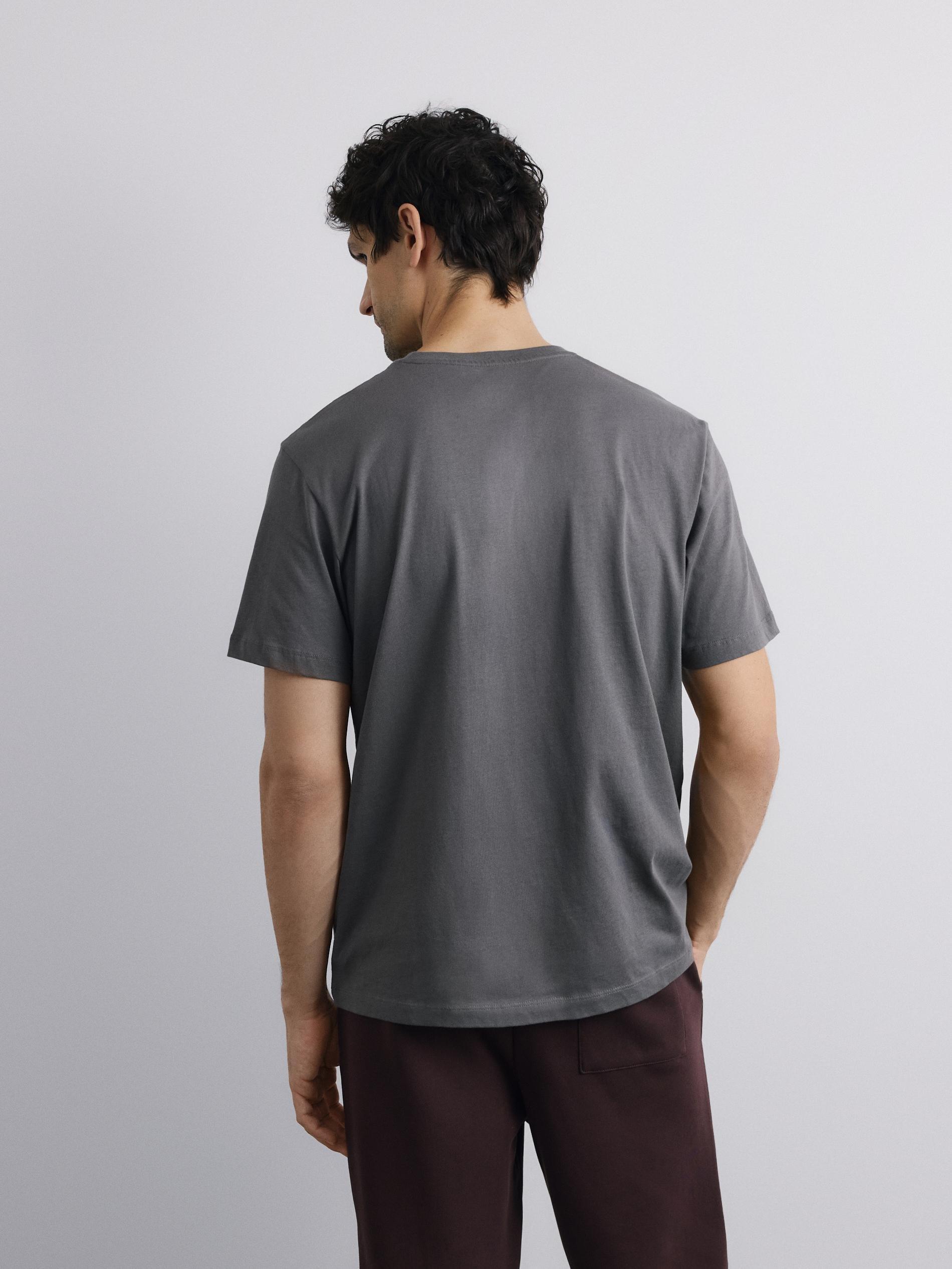 Grey Regular Fit Cotton T-Shirt, Grey, large image number 3