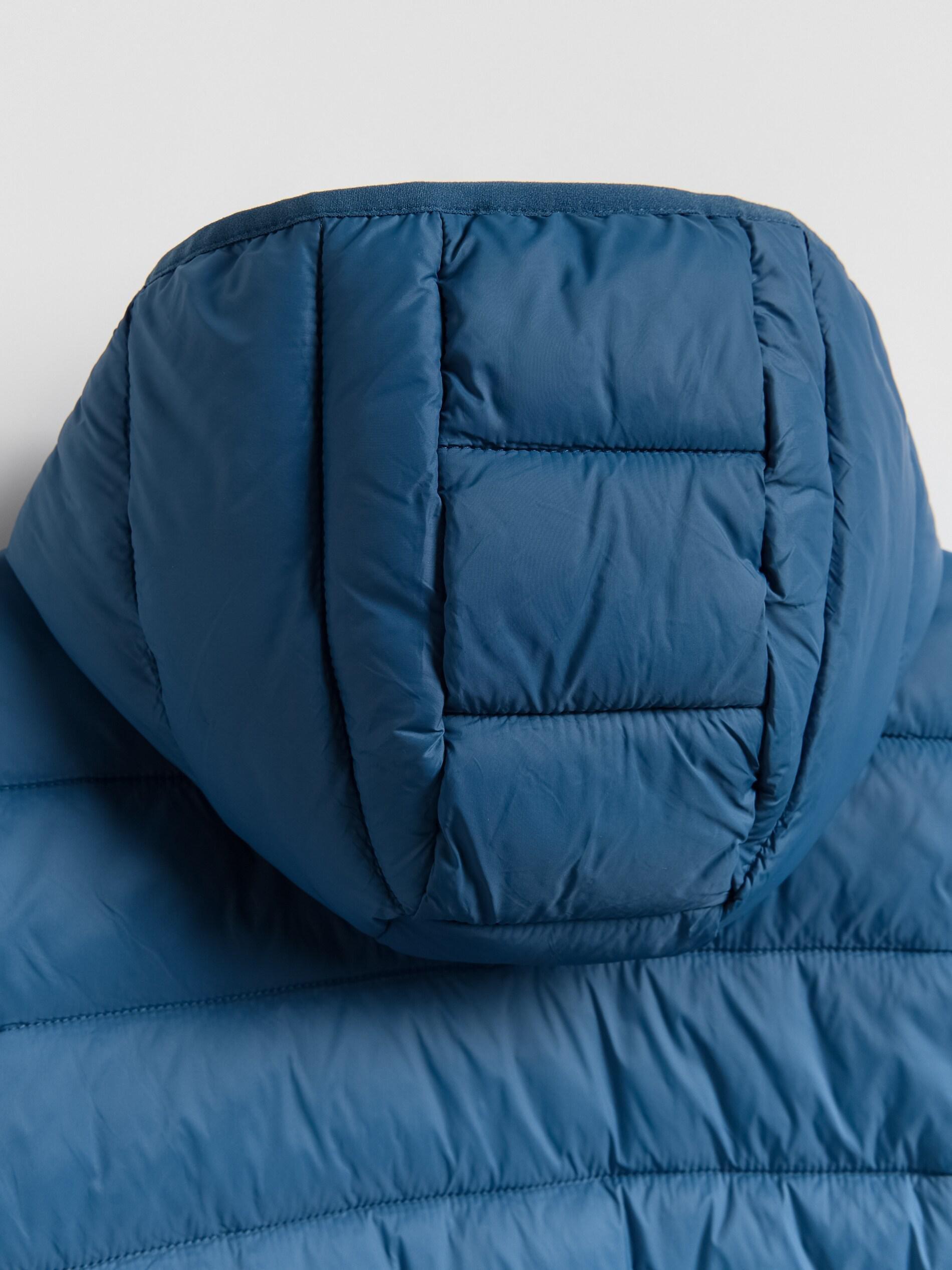 Navy Quilted Jacket, Kids Boys, Blue, large image number 2