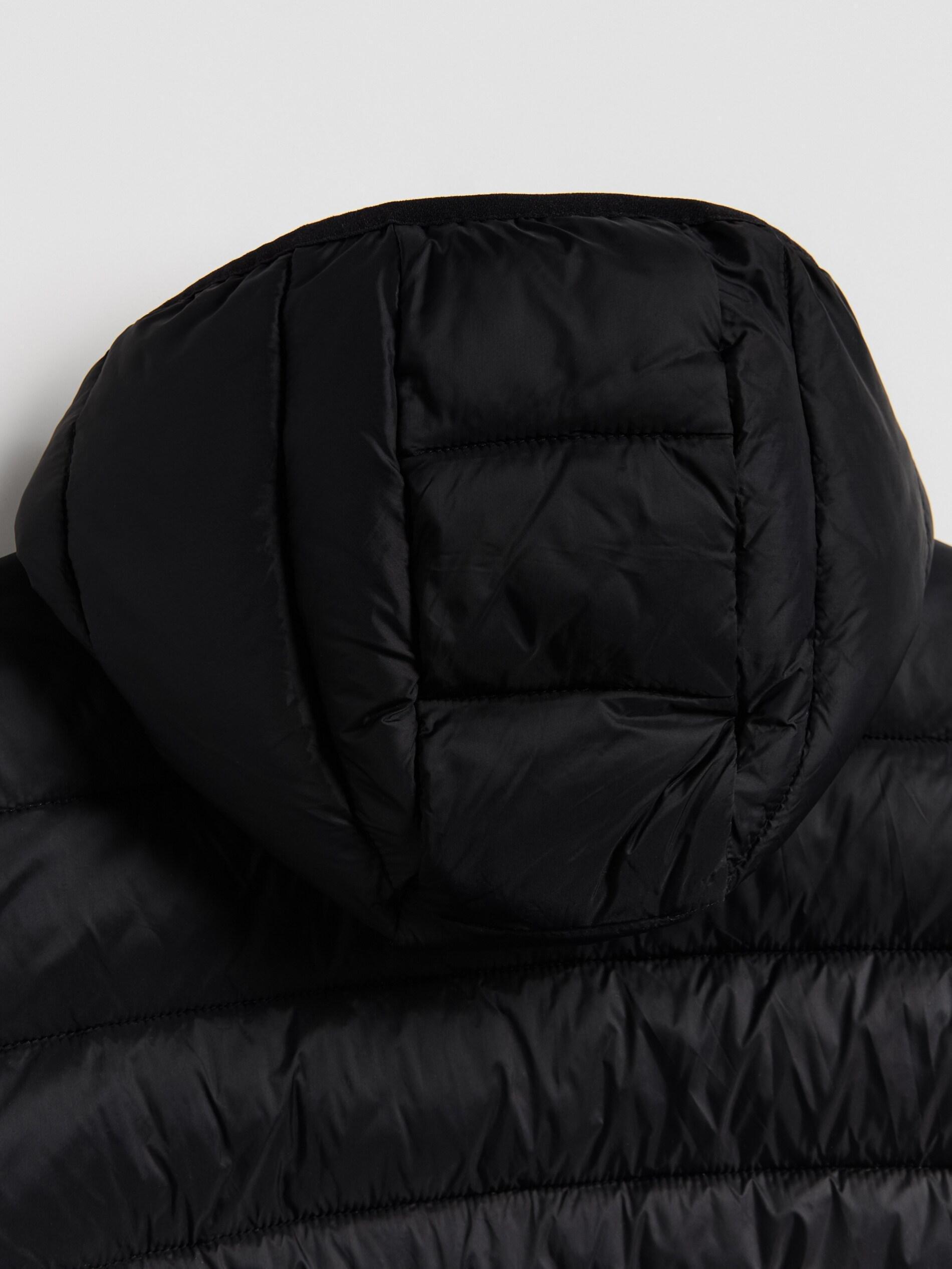 Black Quilted Jacket, Kids Boys, Black, large image number 2