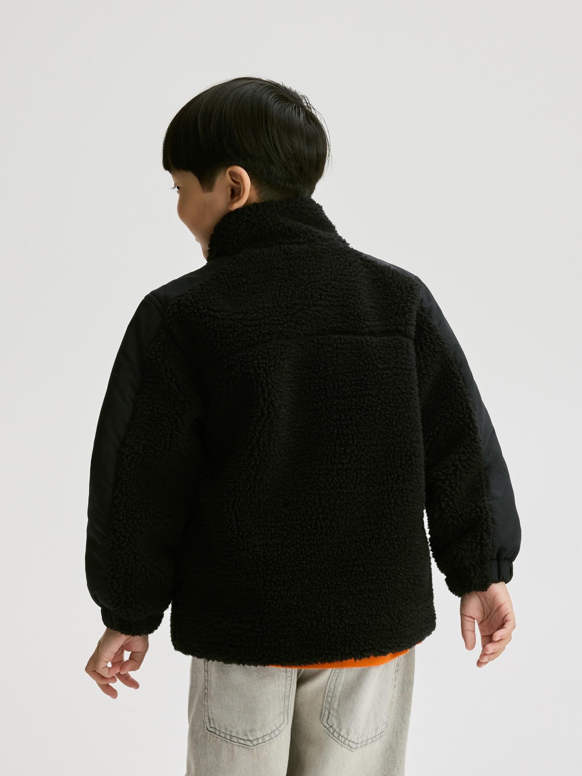Black Sherpa Jacket, Black, large image number 5