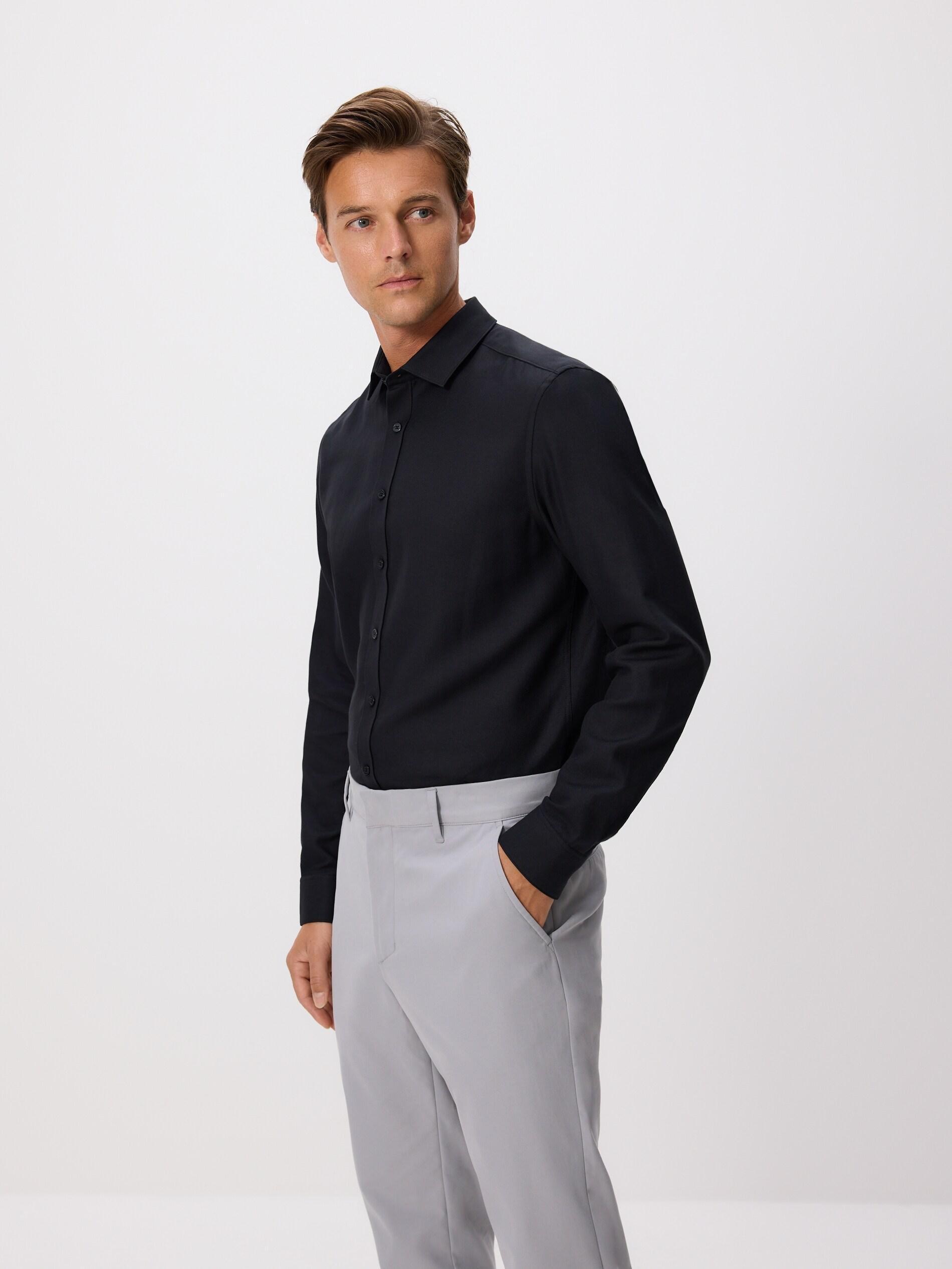 Grey Chino Slim Fit Trousers, Light grey, medium