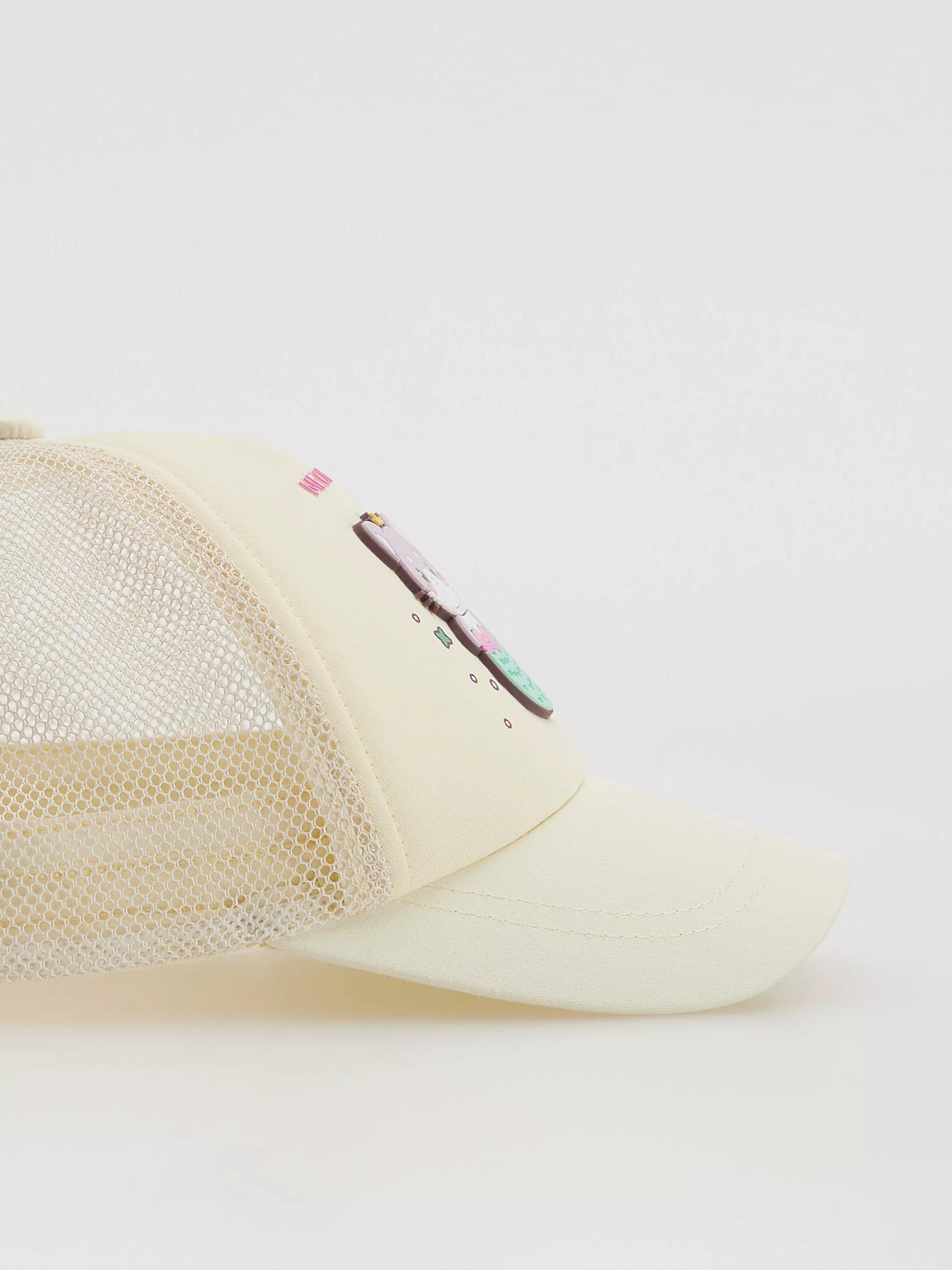 Beige Cap With Applique, , large image number 1