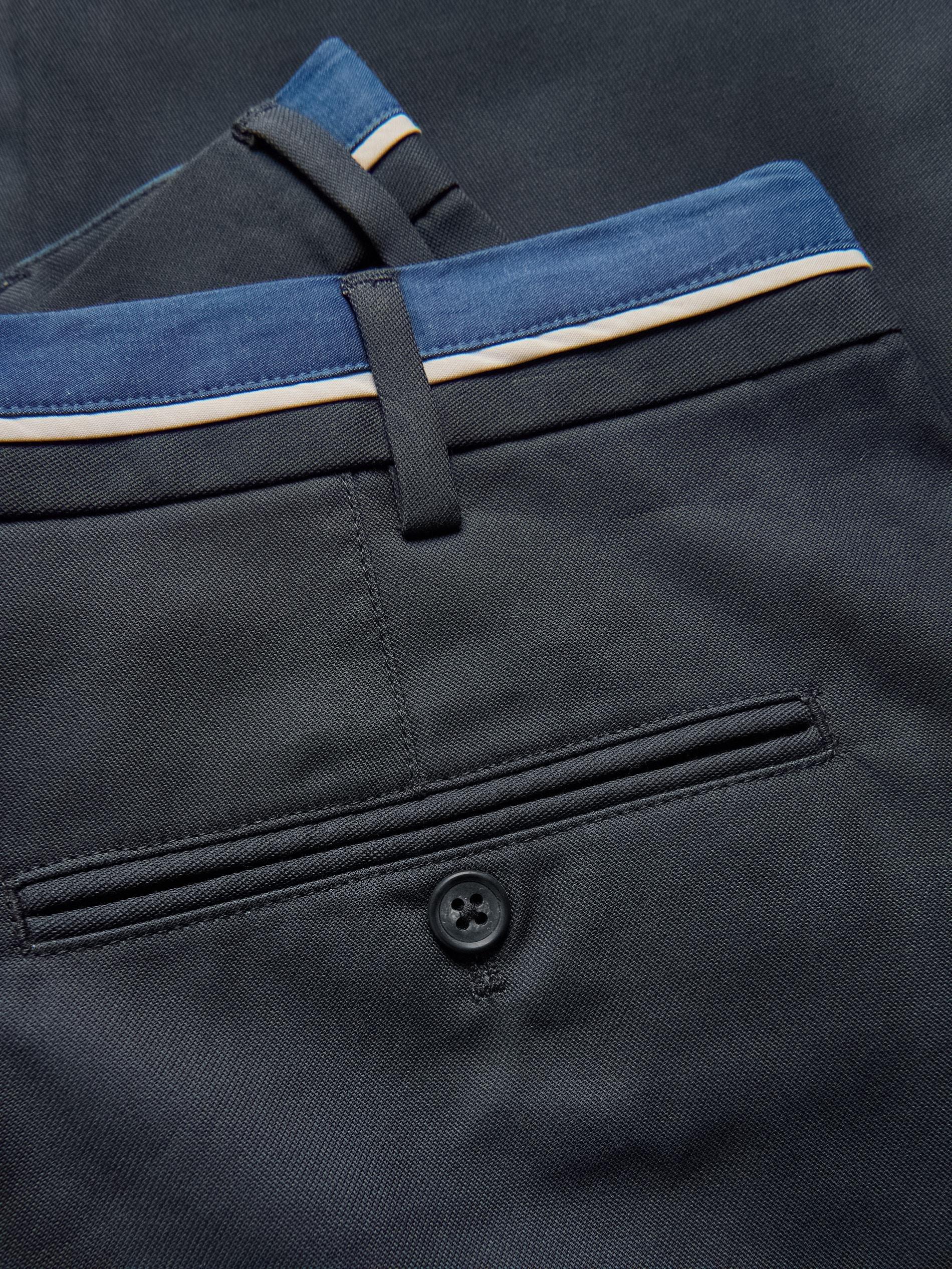 Navy Chino Slim Fit Trousers, Blue, large image number 1