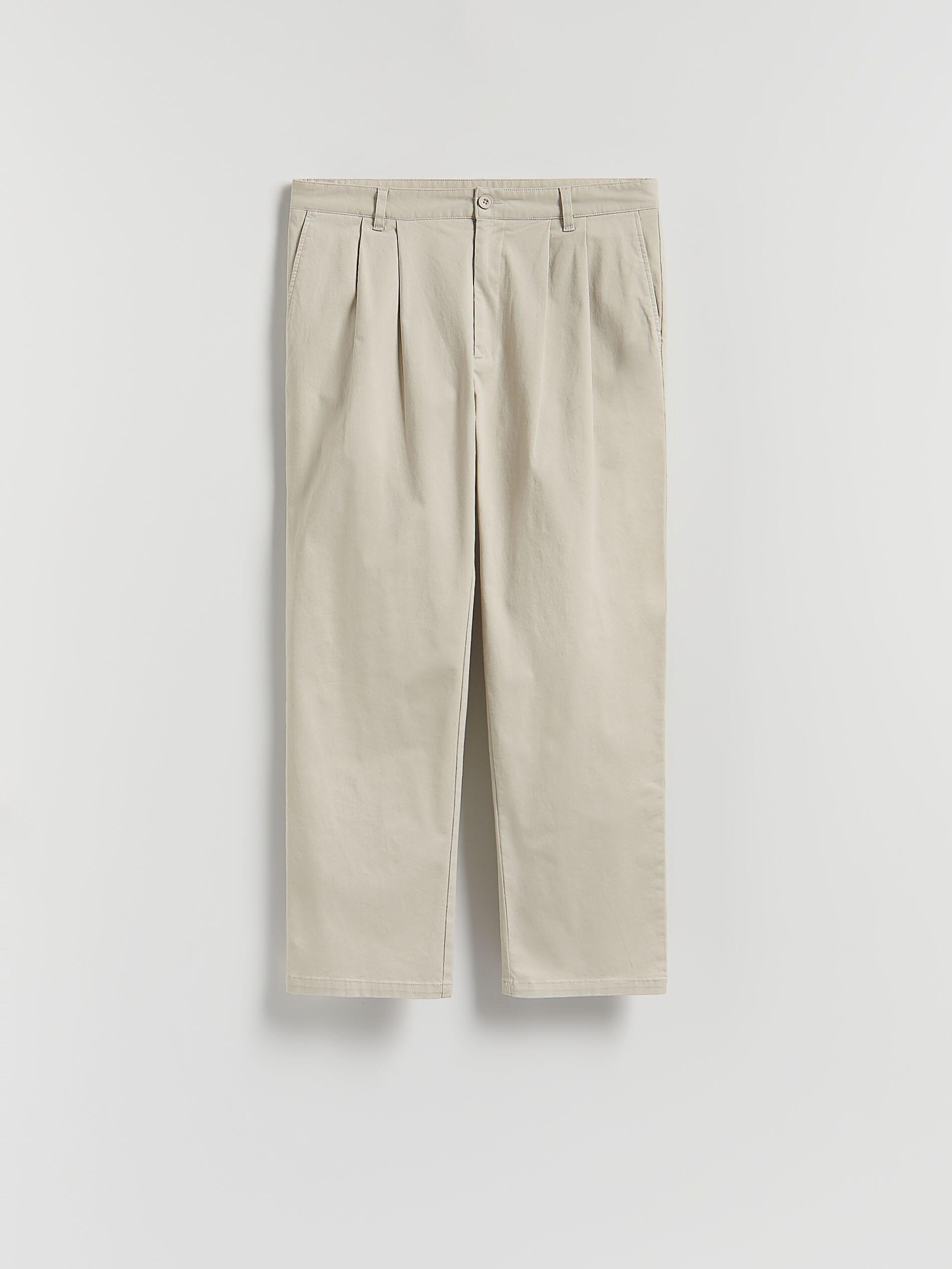 Beige Cotton Rich Carrot Trousers, Beige, large image number 4
