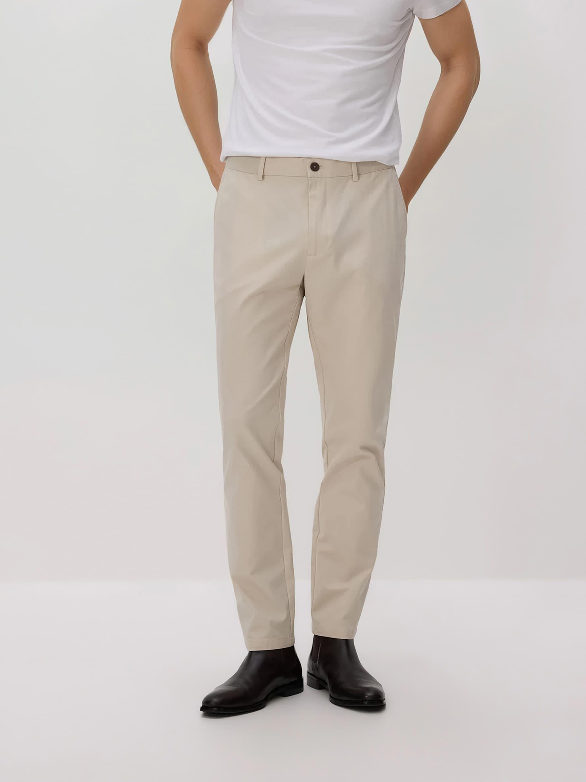 Beige Chino Slim Fit Trousers, Beige, large image number 0
