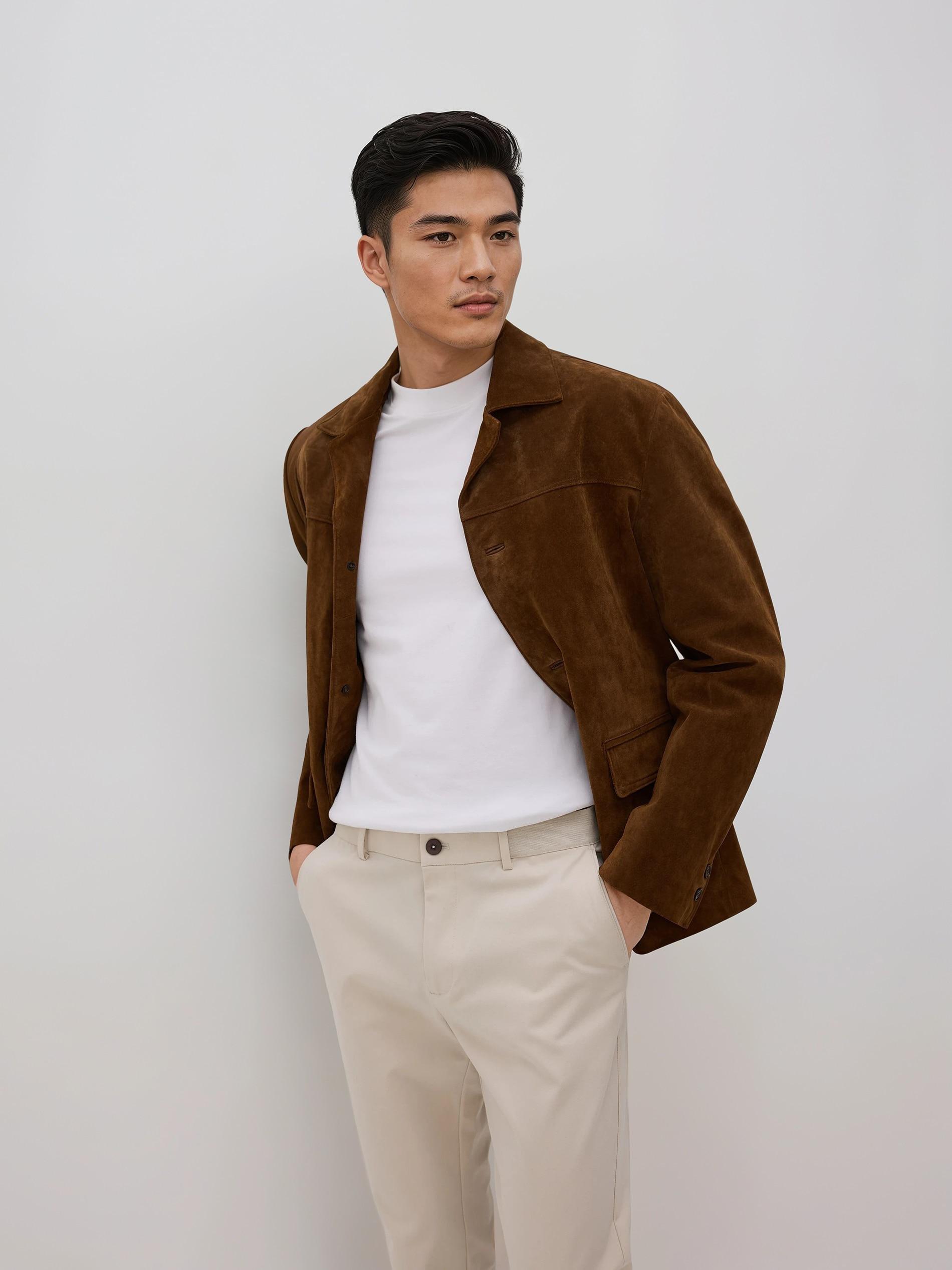 Beige Chino Slim Fit Trousers, Beige, medium