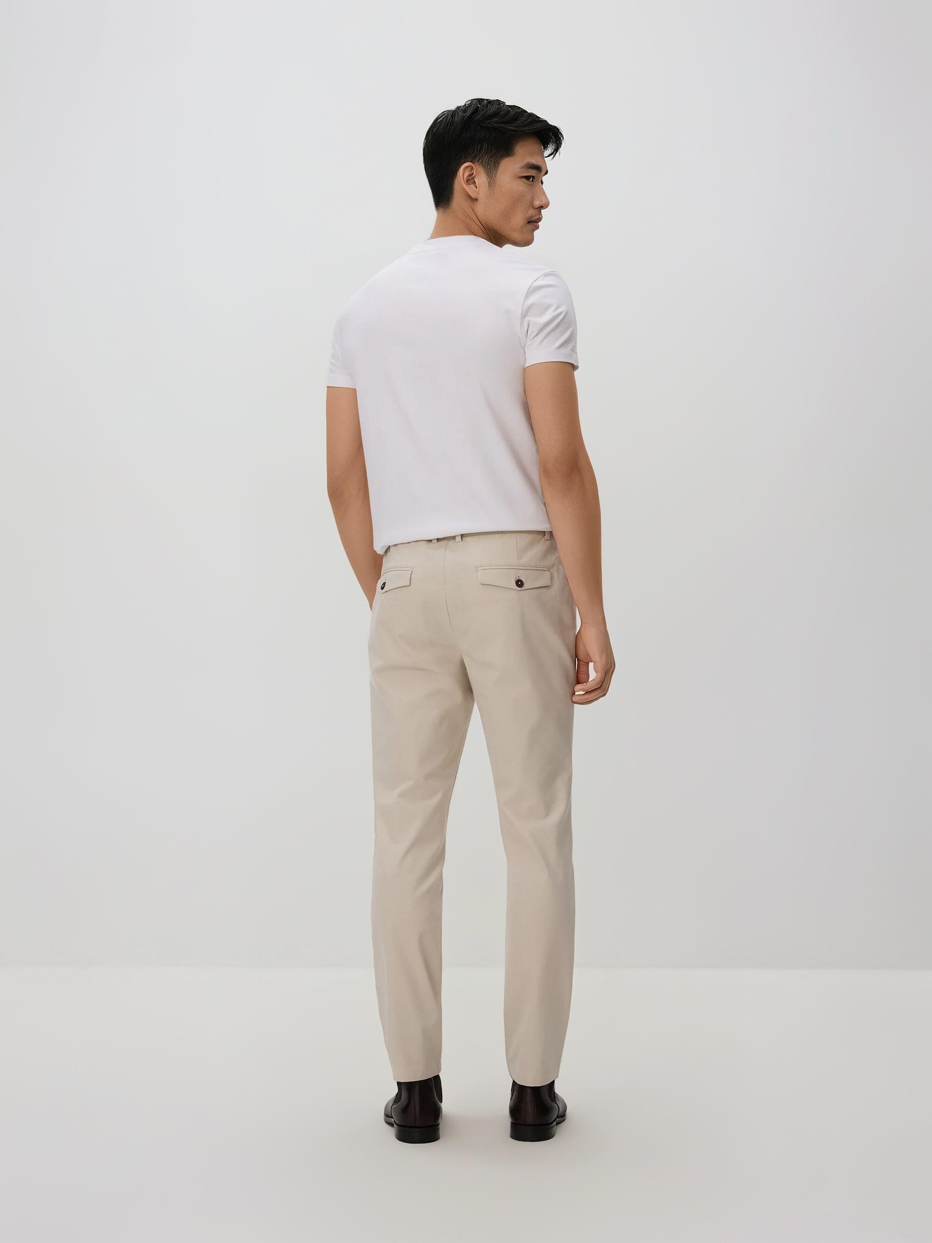 Beige Chino Slim Fit Trousers, Beige, large image number 3