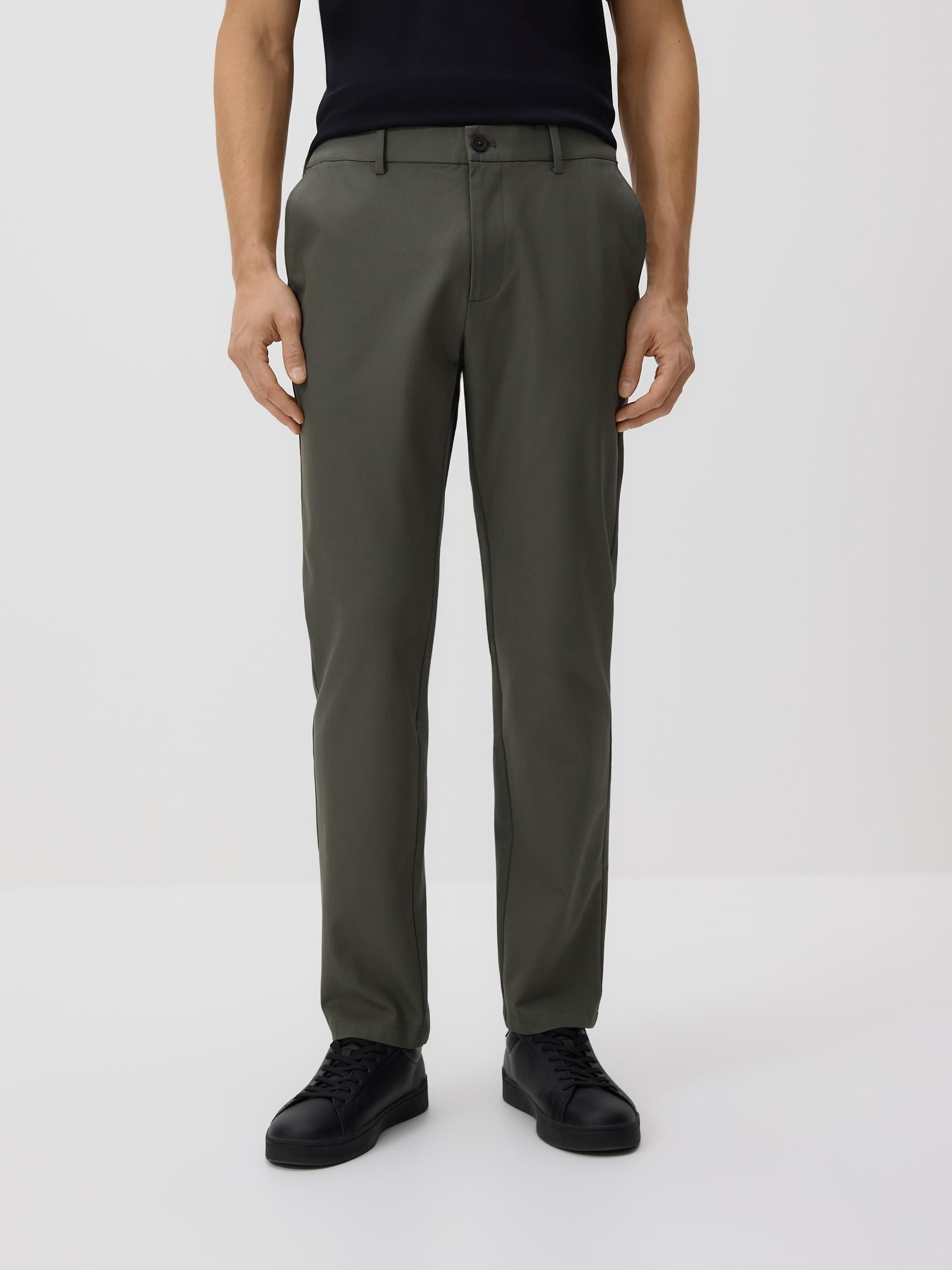 Green Chino Slim Fit Trousers, Green, medium