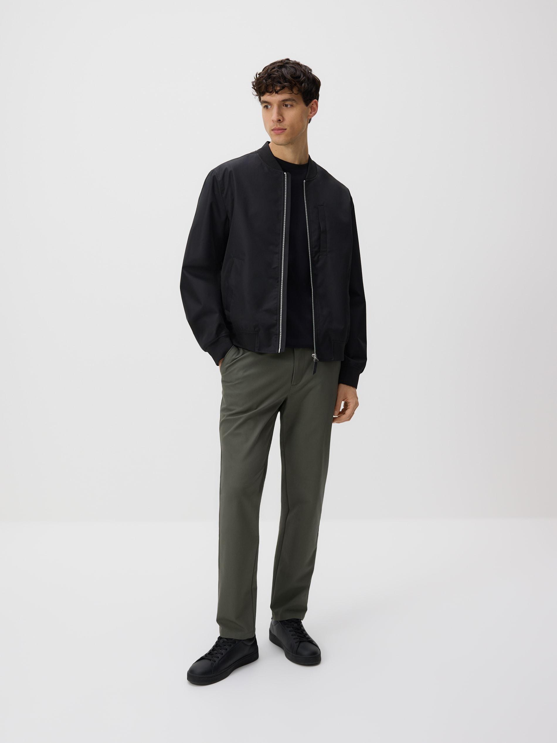 Green Chino Slim Fit Trousers, Green, medium