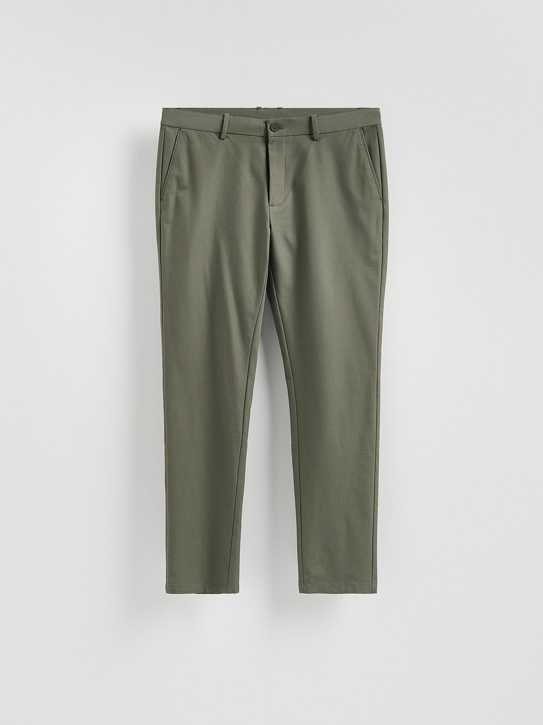 Green Chino Slim Fit Trousers, Green, large image number 4