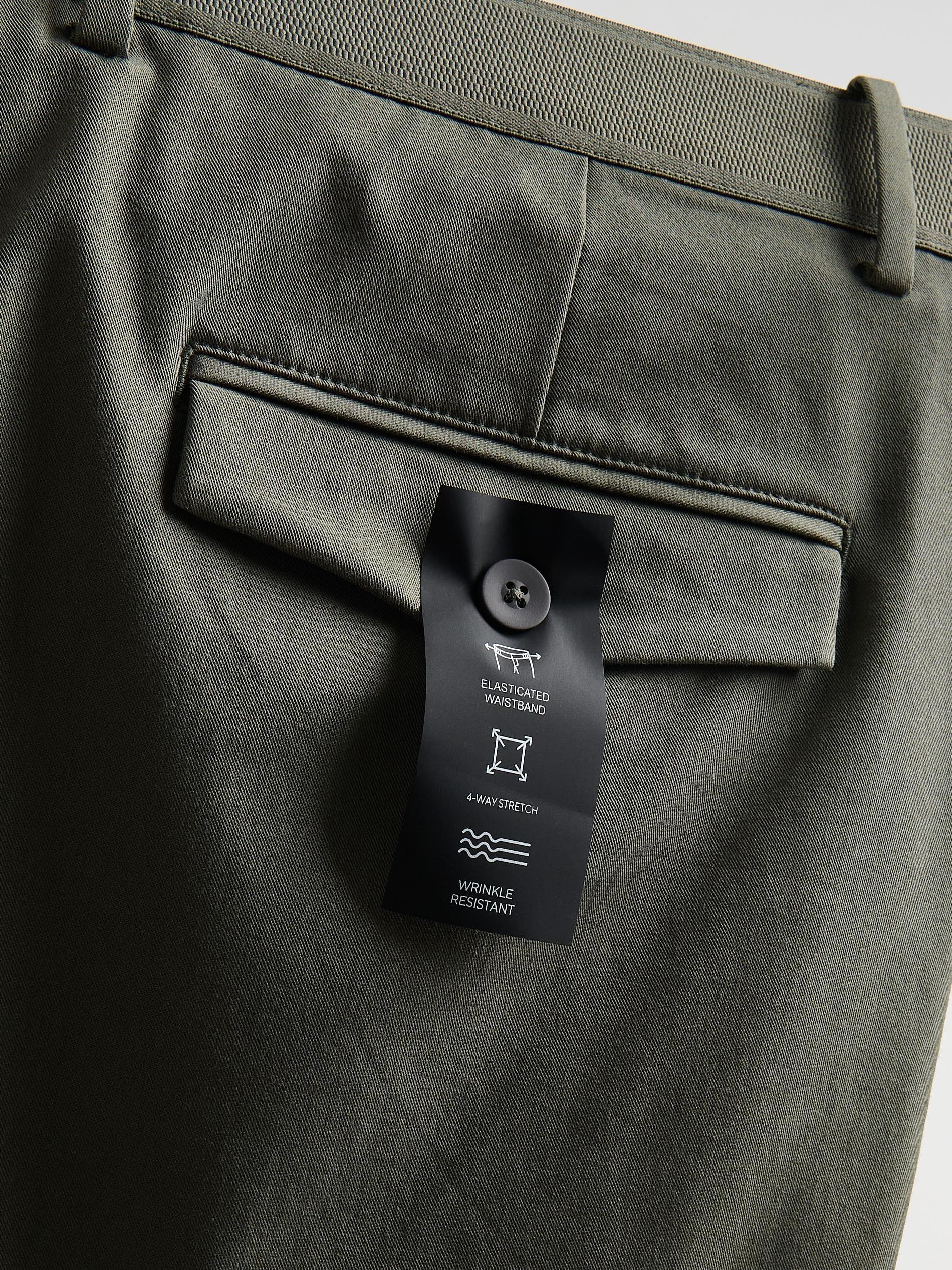Green Chino Slim Fit Trousers, Green, large image number 5