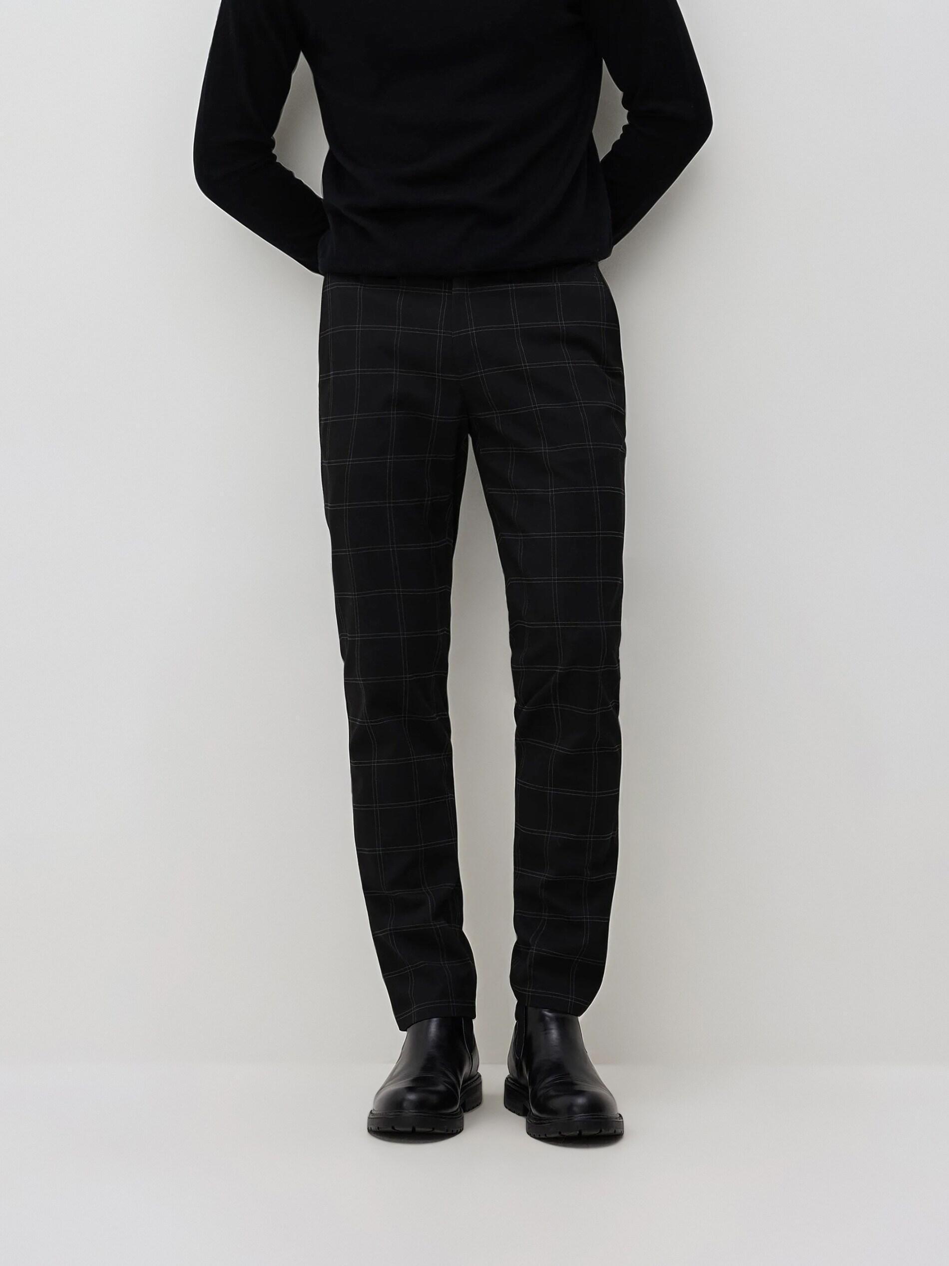 Black Chino Slim Fit Trousers, Black, large image number 0