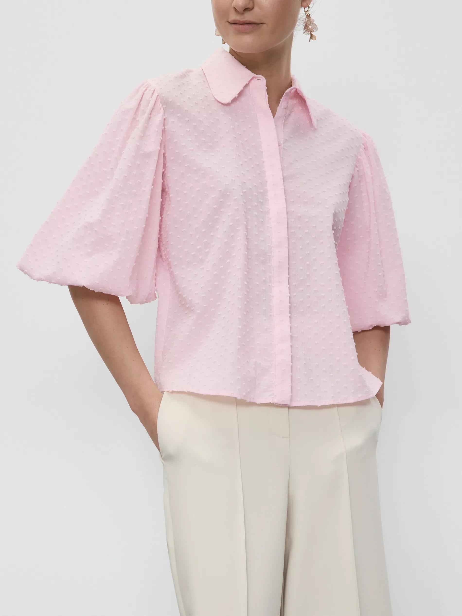 Pink Shirt With Puffy Sleeves, Pink, large image number 2
