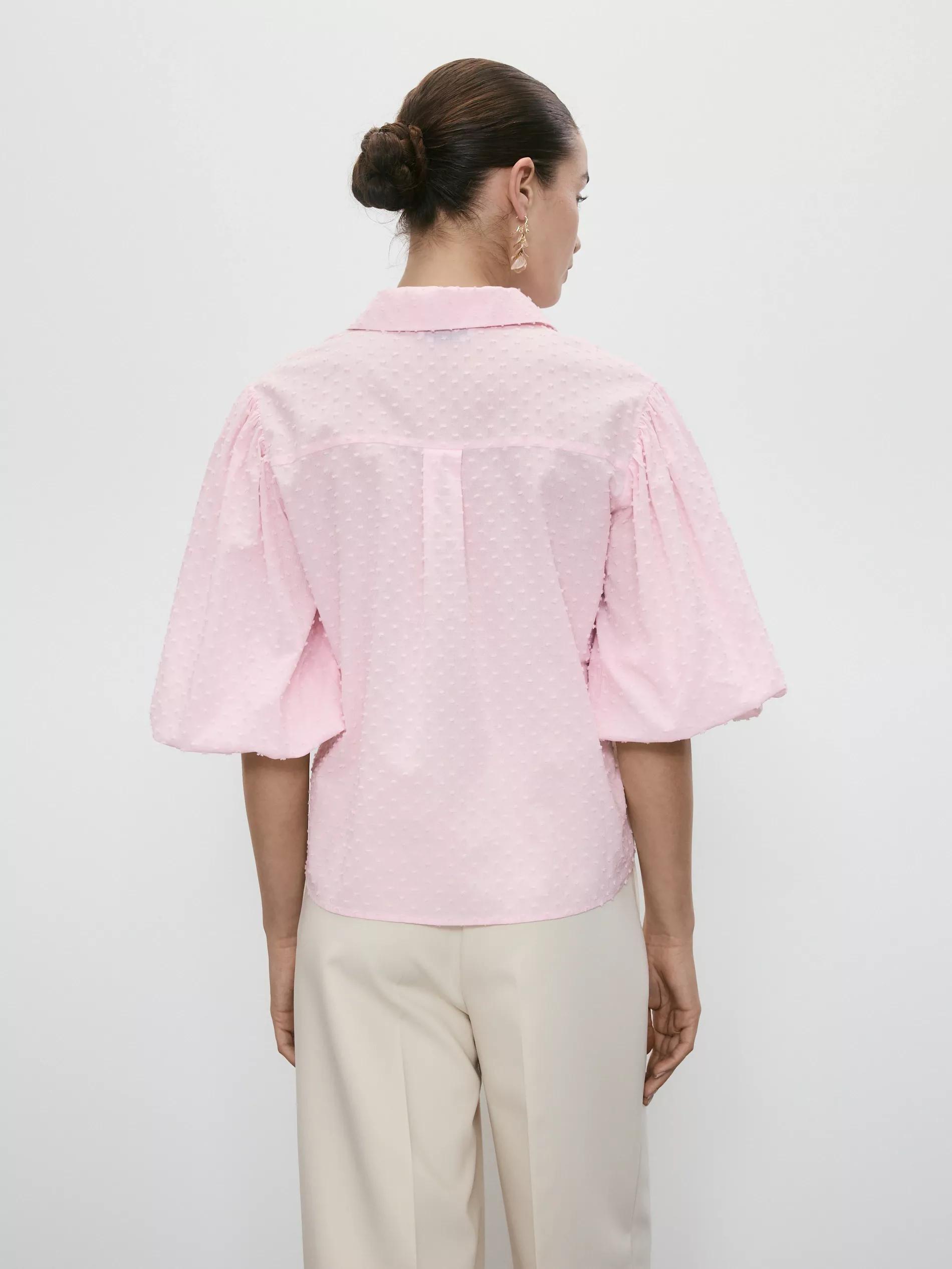Pink Shirt With Puffy Sleeves, Pink, large image number 3